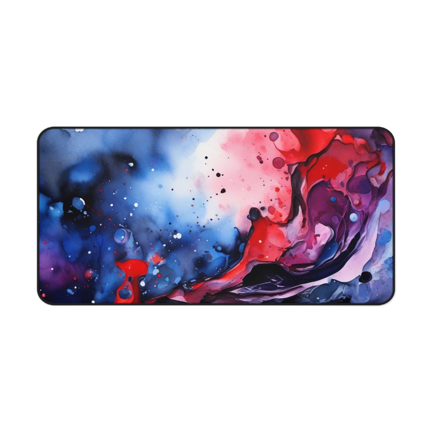 Large Gaming Mouse Pad – Premium Mouse Pad & Tech Accessory for Home & Office, Premium Desk Mat, Gaming Mouse Pad, Non-slip. Abstract Watercolor Desk Mat — Vibrant Red & Blue Gaming/Work Mouse Pad