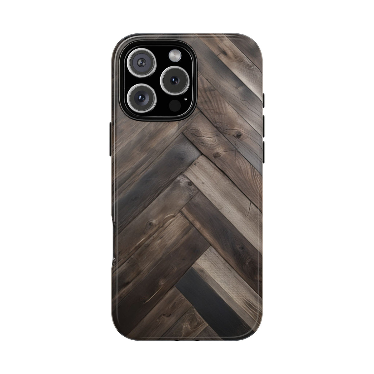 iPhone Tough Cases Phone Cases for iPhone 14\15\16\17\18– Dual Layer, Matte/Glossy Finish, Wireless Charging Compatible. Durable Phone Case with Modern Wood Design.