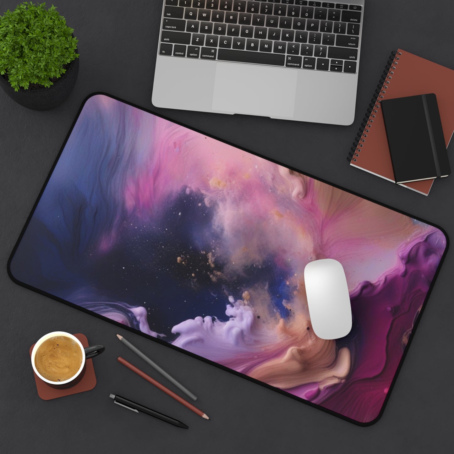 Large Gaming Mouse Pad – Premium Mouse Pad & Tech Accessory for Home & Office, Premium Desk Mat, Gaming Mouse Pad, Non-slip, Cosmic Abstract Desk Mat - Colorful Galaxy Design for Home Office & Gaming