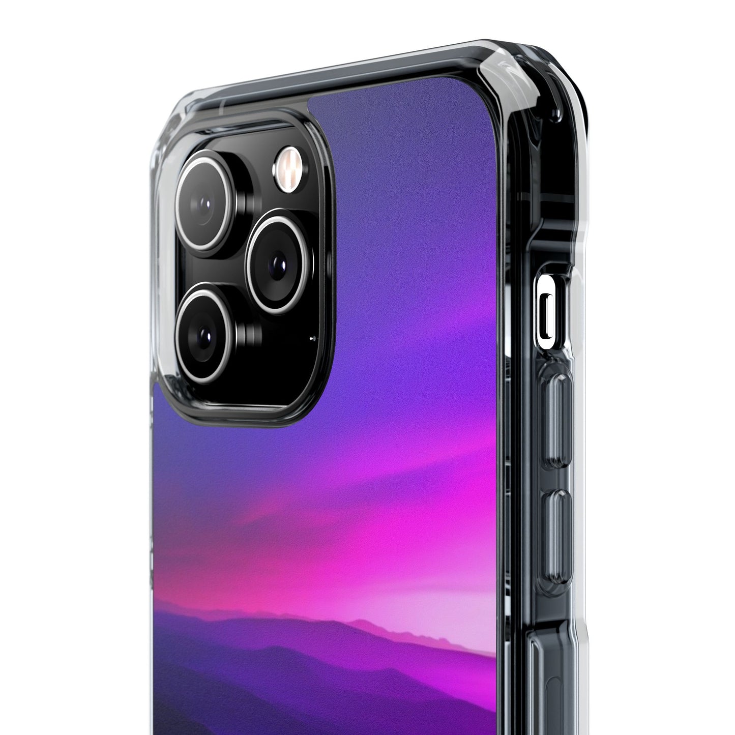 Magnetic Phone Case for iPhone 16/15/14,  Impact Protection, Stylish Tech Accessory, Gift for Tech Lovers, Purple Landscape Case