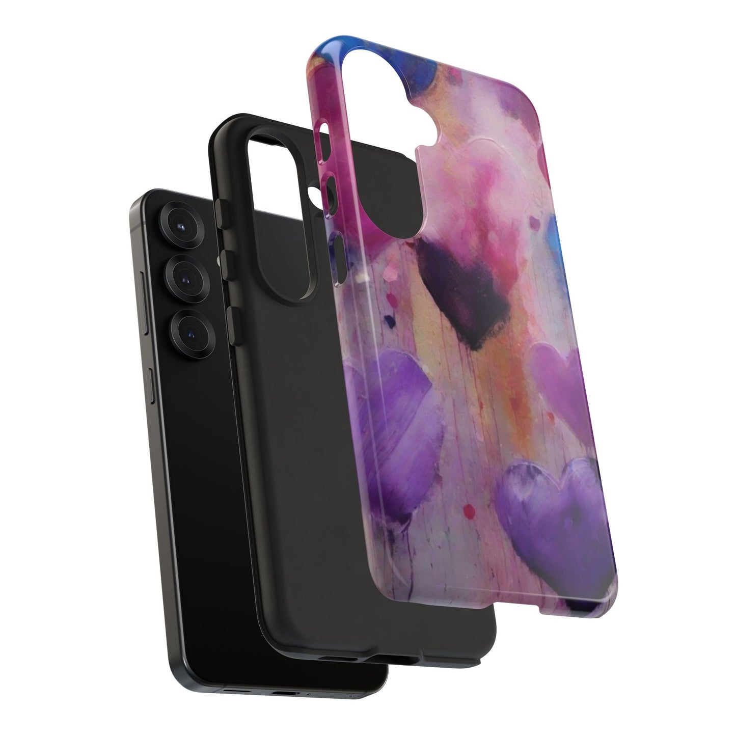 iPhone Tough Case Phone Case for iPhone 16, Samsung Galaxy S25 – Dual Layer, Matte/Glossy Finish, Wireless Charging Compatible