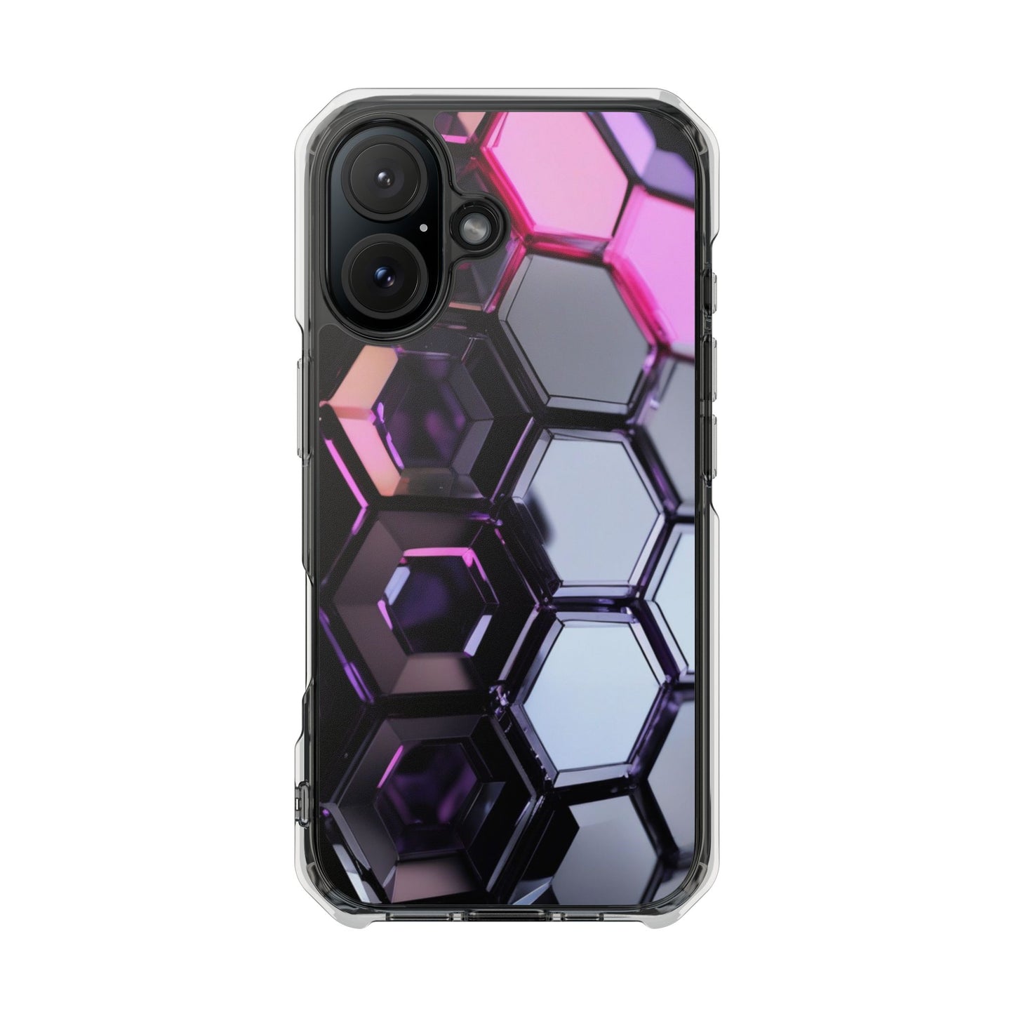 Magnetic Phone Case for iPhone 16/15/14 | Stylish Clear Impact Case, Trendy Protection for iPhone, Unique Gifts for Tech Lovers, Modern Aesthetic