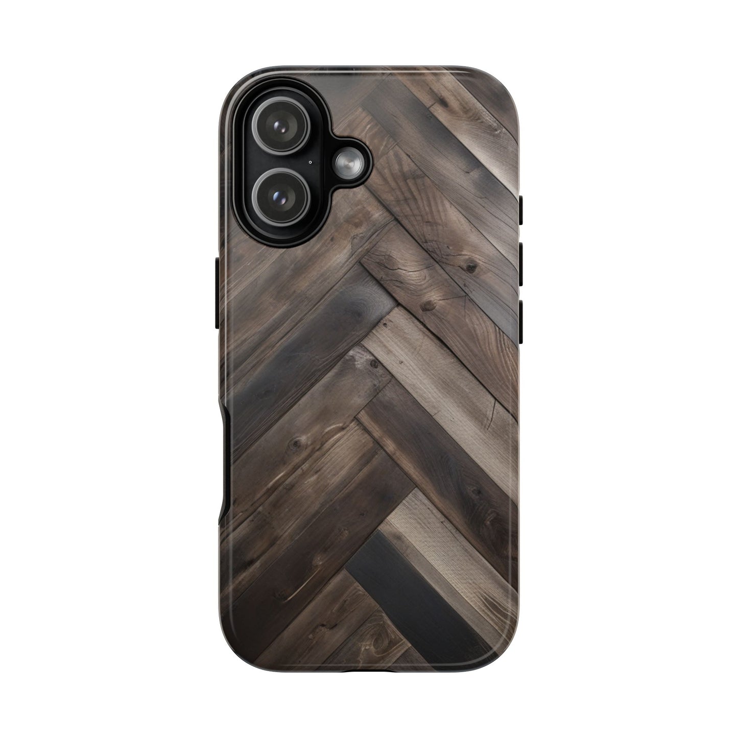 Durable Phone Case with Modern Wood Design for iPhone 17/16/15/14