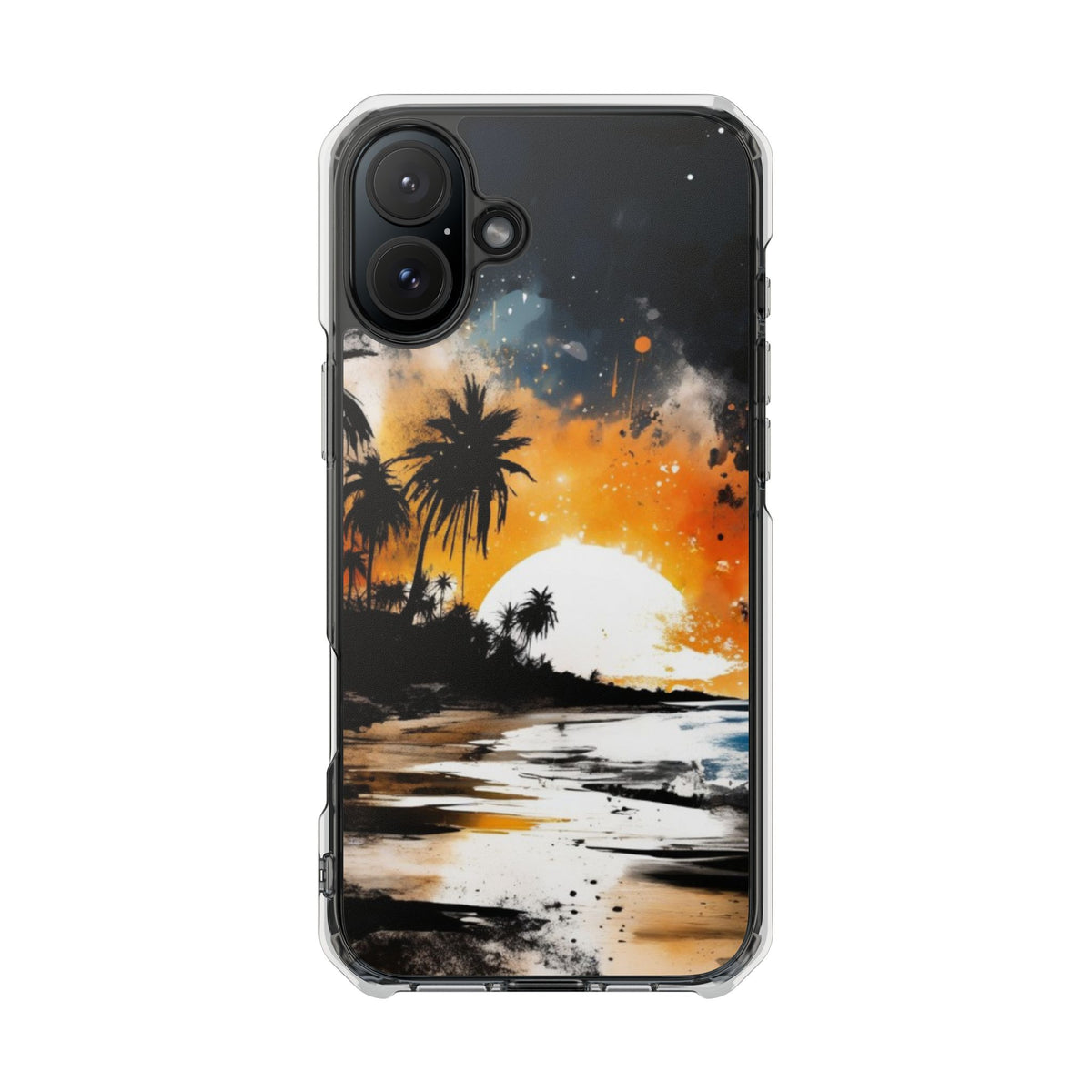 Magnetic Phone Case for iPhone 16/15/14 | Stylish Clear Impact Case, Trendy Protection for iPhone, Unique Gifts for Tech Lovers, Modern Aesthetic