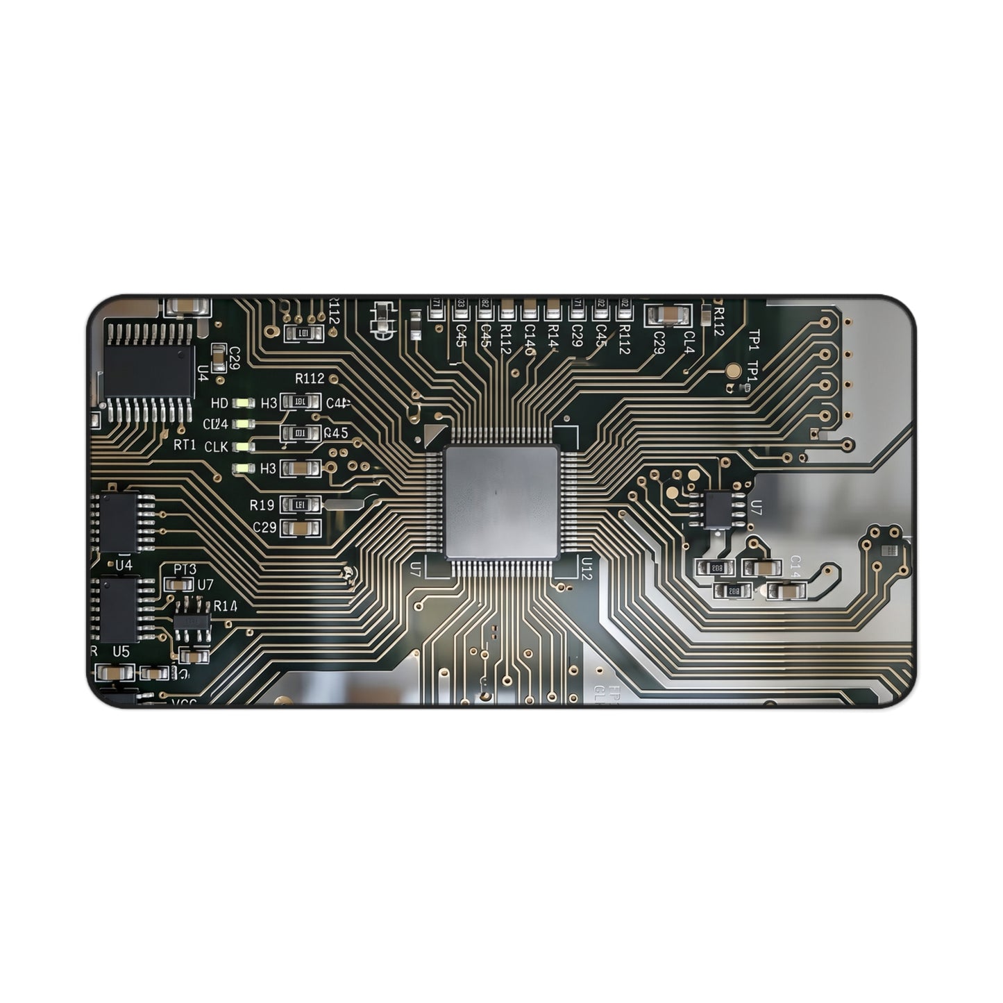 Large Gaming Mouse Pad – Premium Mouse Pad & Tech Accessory for Home & Office, Premium Desk Mat, Gaming Mouse Pad, Non-slip, Circuit Board Desk Mat — Tech Microchip Gaming Mouse Pad