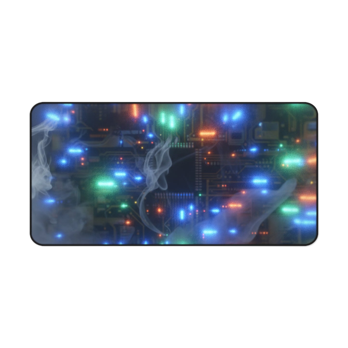 Large Gaming Mouse Pad – Premium Mouse Pad & Tech Accessory for Home & Office, Premium Desk Mat, Gaming Mouse Pad, Non-slip, Circuit Glow Desk Mat — Neon Tech Mouse Pad with Retro Computer Lights