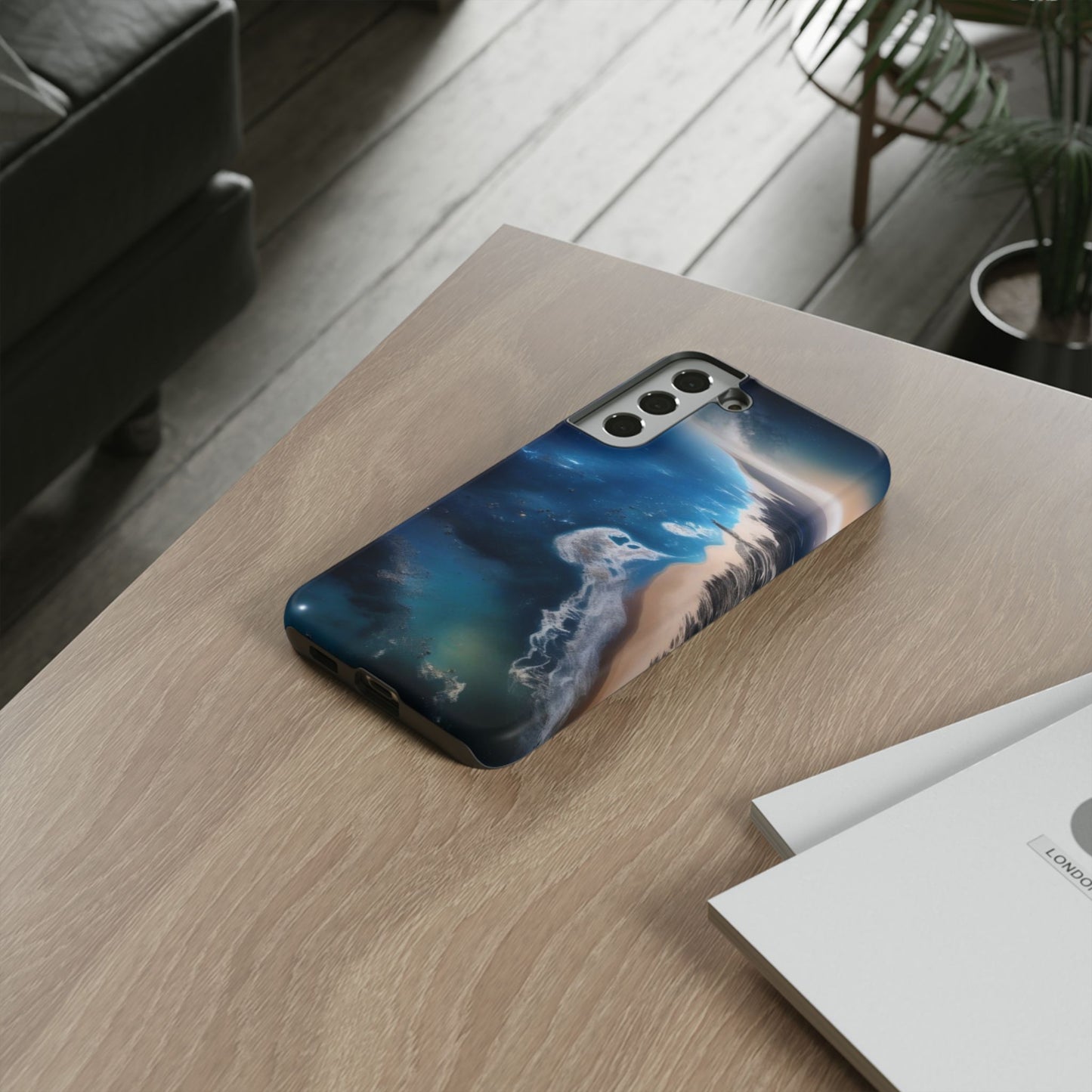 Tough Case Phone Case for Samsung Galaxy S26/S25/S24/S23/S22 – Dual Layer, Matte/Glossy Finish, Wireless Charging CompatibleOcean Wave Phone Case - Tough, Stylish Protection for Beach Lovers