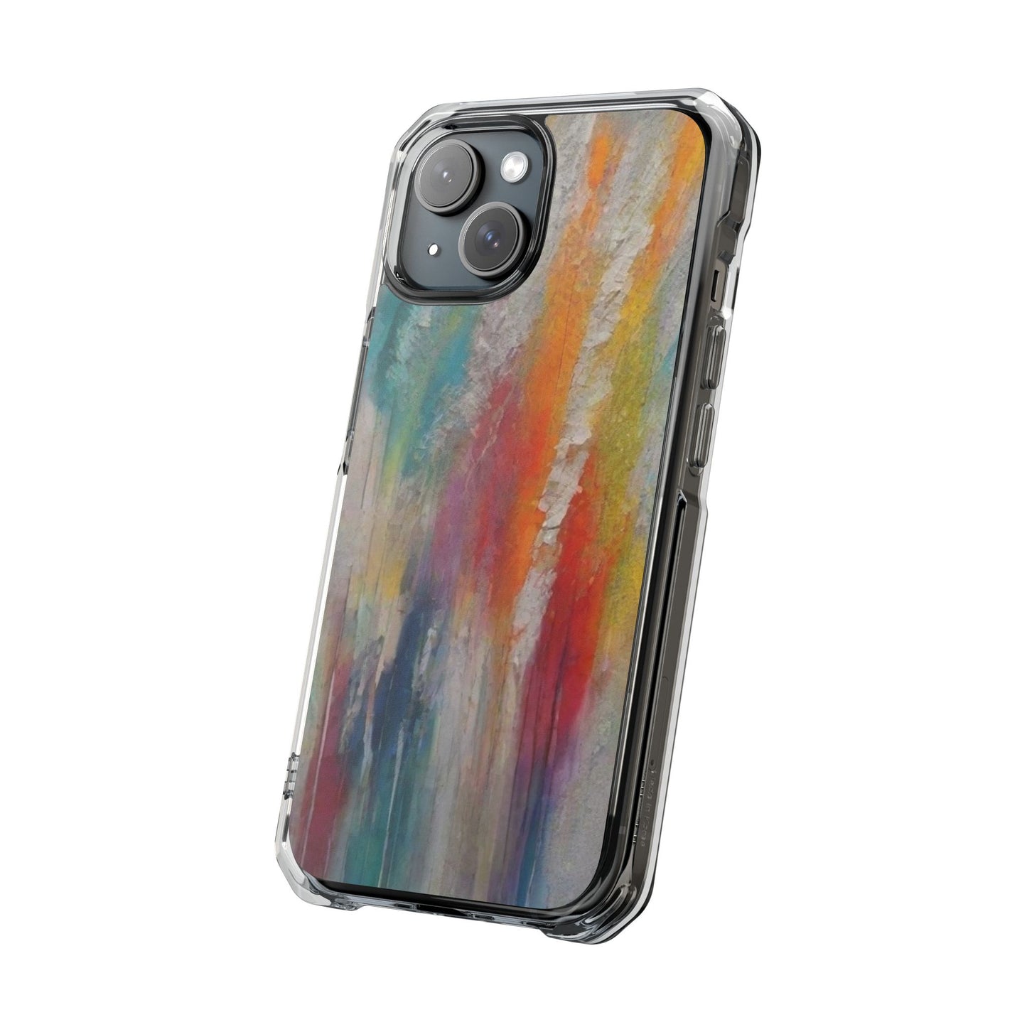 Magnetic Impact Phone Case for iPhone 16/15/14. Vibrant Magnetic Clear Phone Case, Artistic Design, Custom Phone Cover, Gift for Her, Colorful Aesthetic, Phone Accessories