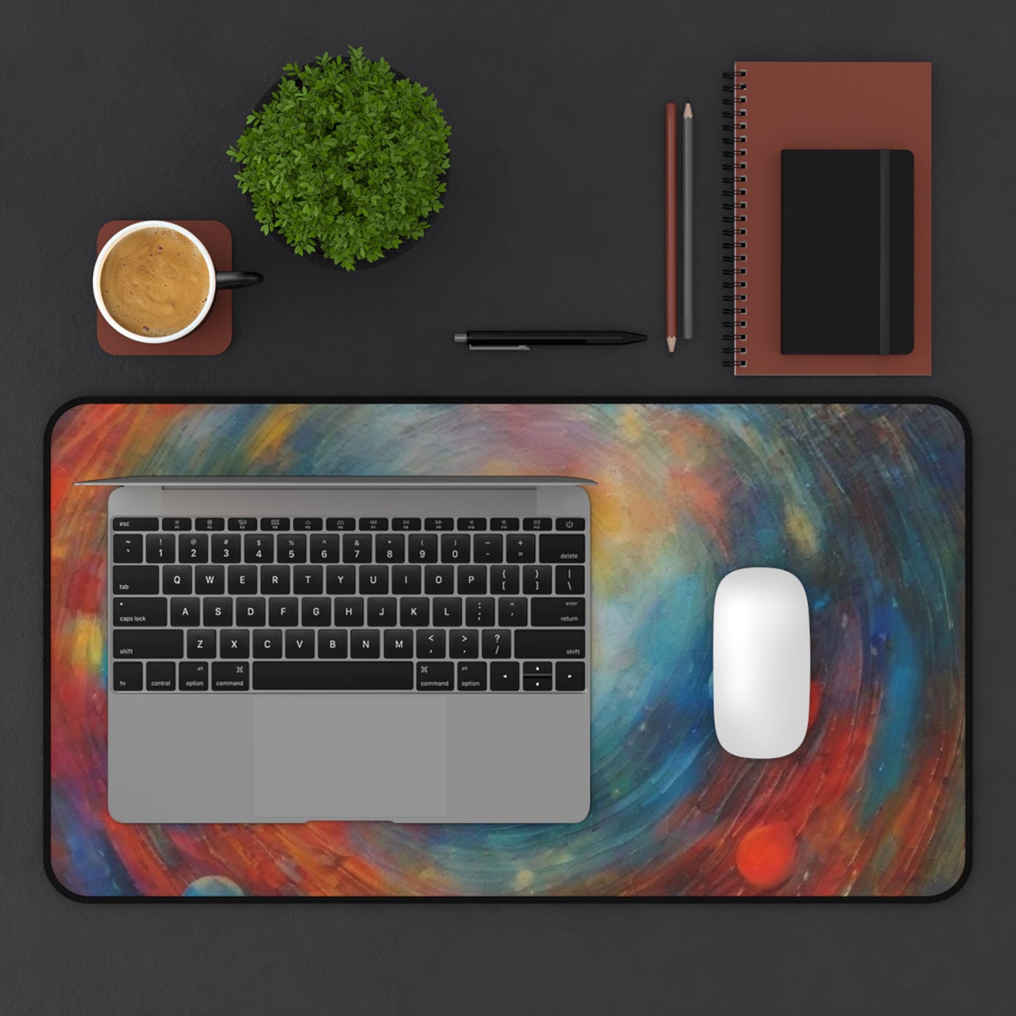 Large Gaming Mouse Pad – Premium Mouse Pad & Tech Accessory for Home & Office, Premium Desk Mat, Gaming Mouse Pad, Non-slip, Galaxy Spiral Desk Mat — Colorful Cosmic Mousepad for Office & Gaming