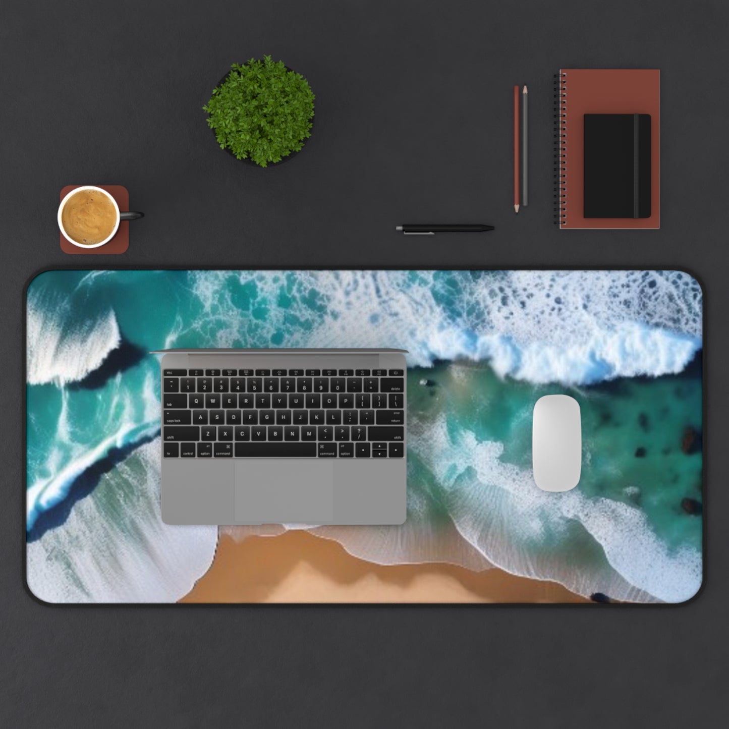 Large Gaming Mouse Pad – Premium Mouse Pad & Tech Accessory for Home & Office, Premium Desk Mat, Gaming Mouse Pad, Non-slip, Ocean Waves Desk Mat – Create a Serene Workspace