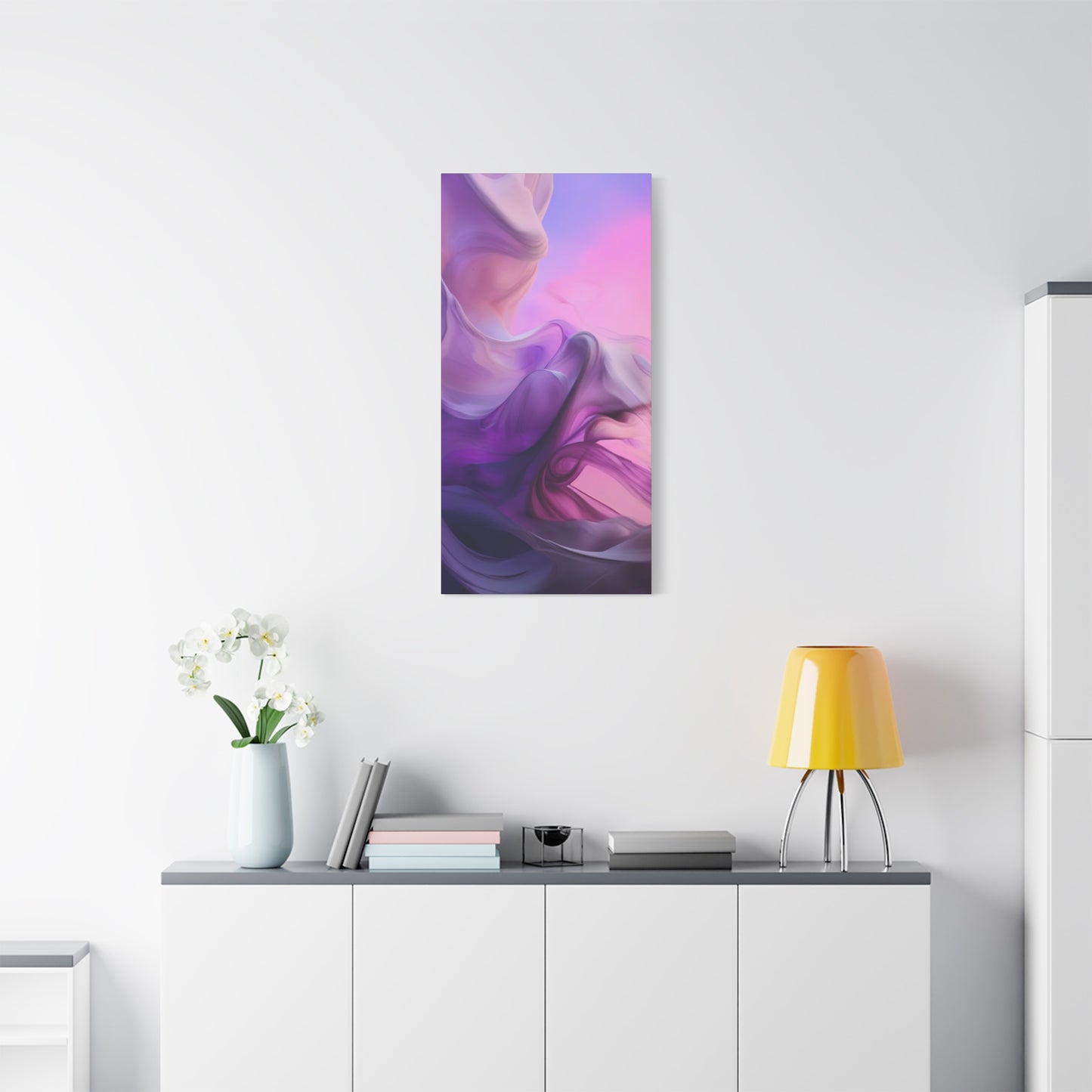 Abstract Art Canvas Print – Modern Wall Art, Digital Artwork, Matte Canvas, Ready to Hang, Home & Office Décor, Modern Wall Décor, Abstract Purple Gradient Canvas Art - 1.25" Stretched Wall Decor