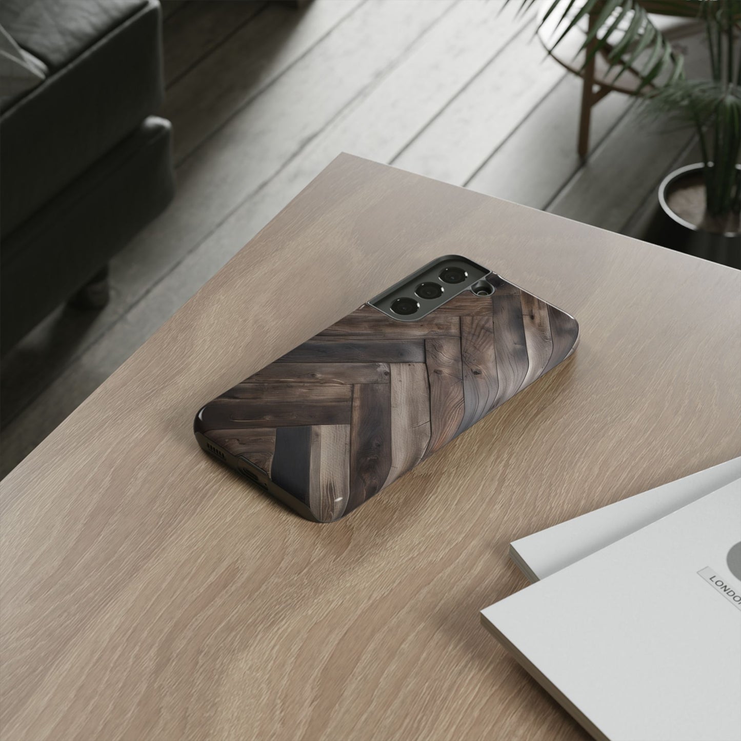 Herringbone Phone Case for Samsung Galaxy S25/S24/S23/S22 - Tough and Stylish Protection