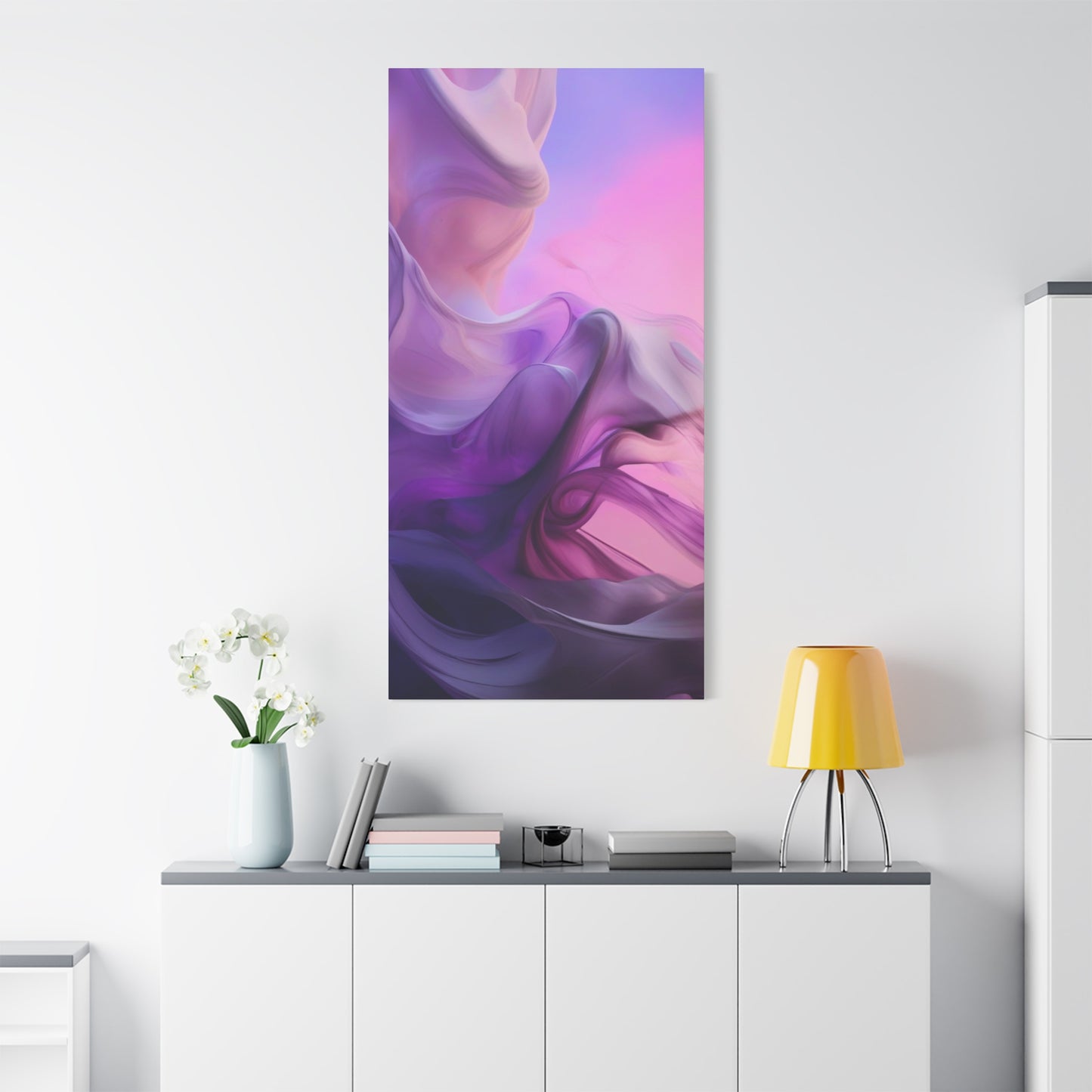 Abstract Art Canvas Print – Modern Wall Art, Matte Canvas, Ready to Hang, Home & Office Décor, Modern Wall Décor, Abstract Purple Gradient Canvas Art - 1.25" Stretched Wall Decor