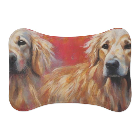 Designer Pet Feeding Mat – Non-Slip, Absorbent & Bone Shaped for Mess-Free Meals