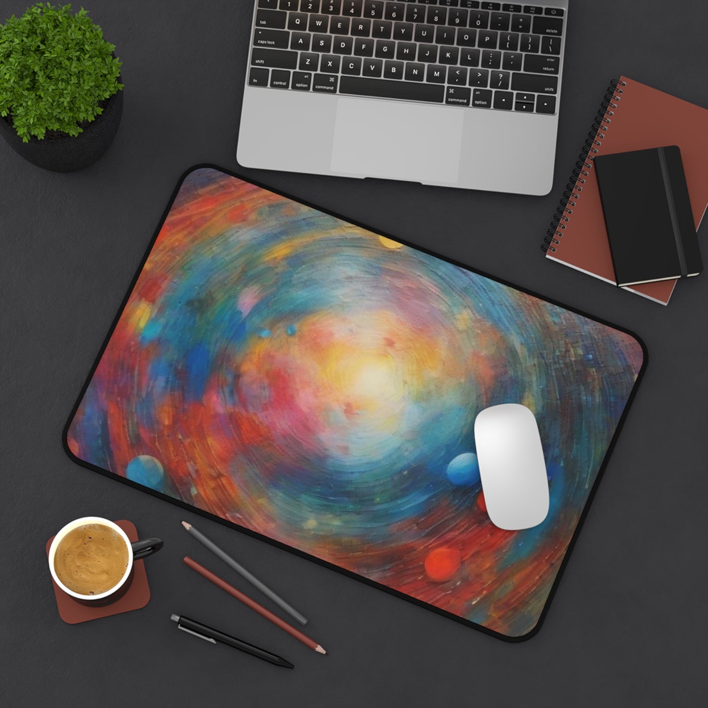 Large Gaming Mouse Pad – Premium Mouse Pad & Tech Accessory for Home & Office, Premium Desk Mat, Gaming Mouse Pad, Non-slip, Galaxy Spiral Desk Mat — Colorful Cosmic Mousepad for Office & Gaming