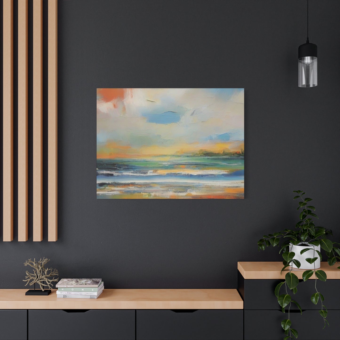 Abstract Art Canvas Print – Modern Wall Art, Matte Canvas, Ready to Hang, Home & Office Décor, Modern Wall Décor, Serene Coastal Canvas Art