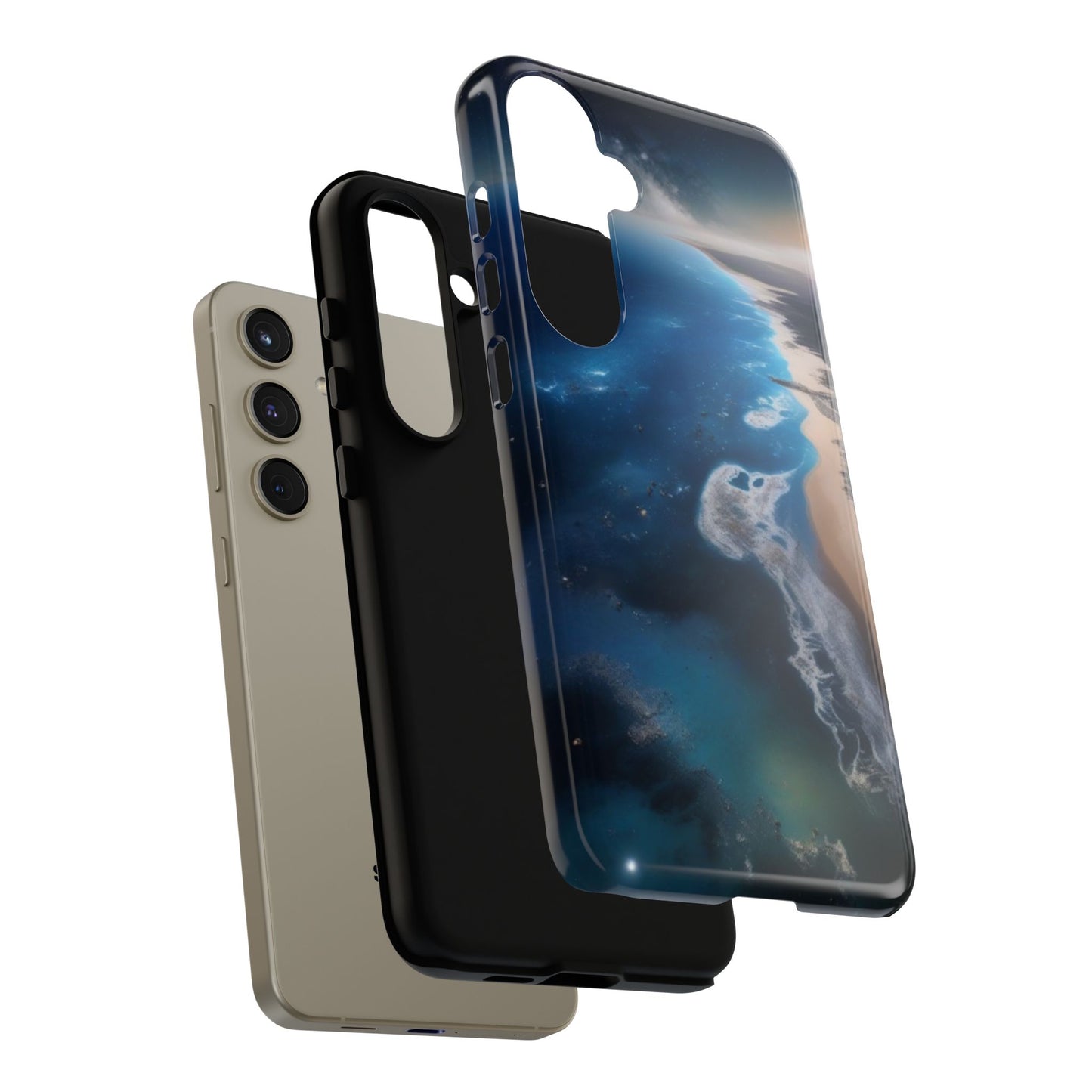 Tough Case Phone Case for Samsung Galaxy S26/S25/S24/S23/S22 – Dual Layer, Matte/Glossy Finish, Wireless Charging CompatibleOcean Wave Phone Case - Tough, Stylish Protection for Beach Lovers