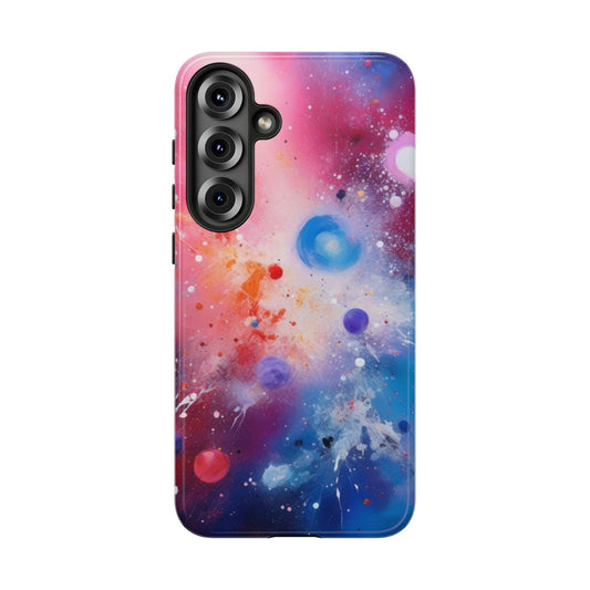 Tough Case Phone Case for Samsung Galaxy S25/S24 – Dual Layer, Matte/Glossy Finish, Wireless Charging Compatible, Cosmic Phone Case - Galaxy Inspired
