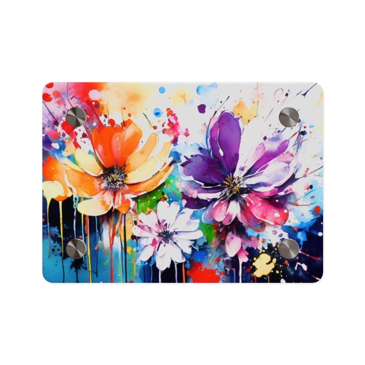 Vibrant Floral Acrylic Wall Art Panels for Home Decor