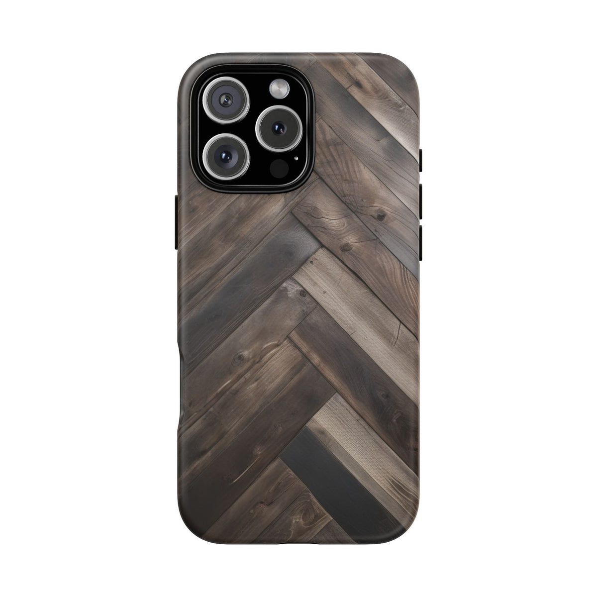 iPhone Tough Cases Phone Cases for iPhone 14\15\16\17\18– Dual Layer, Matte/Glossy Finish, Wireless Charging Compatible. Durable Phone Case with Modern Wood Design.