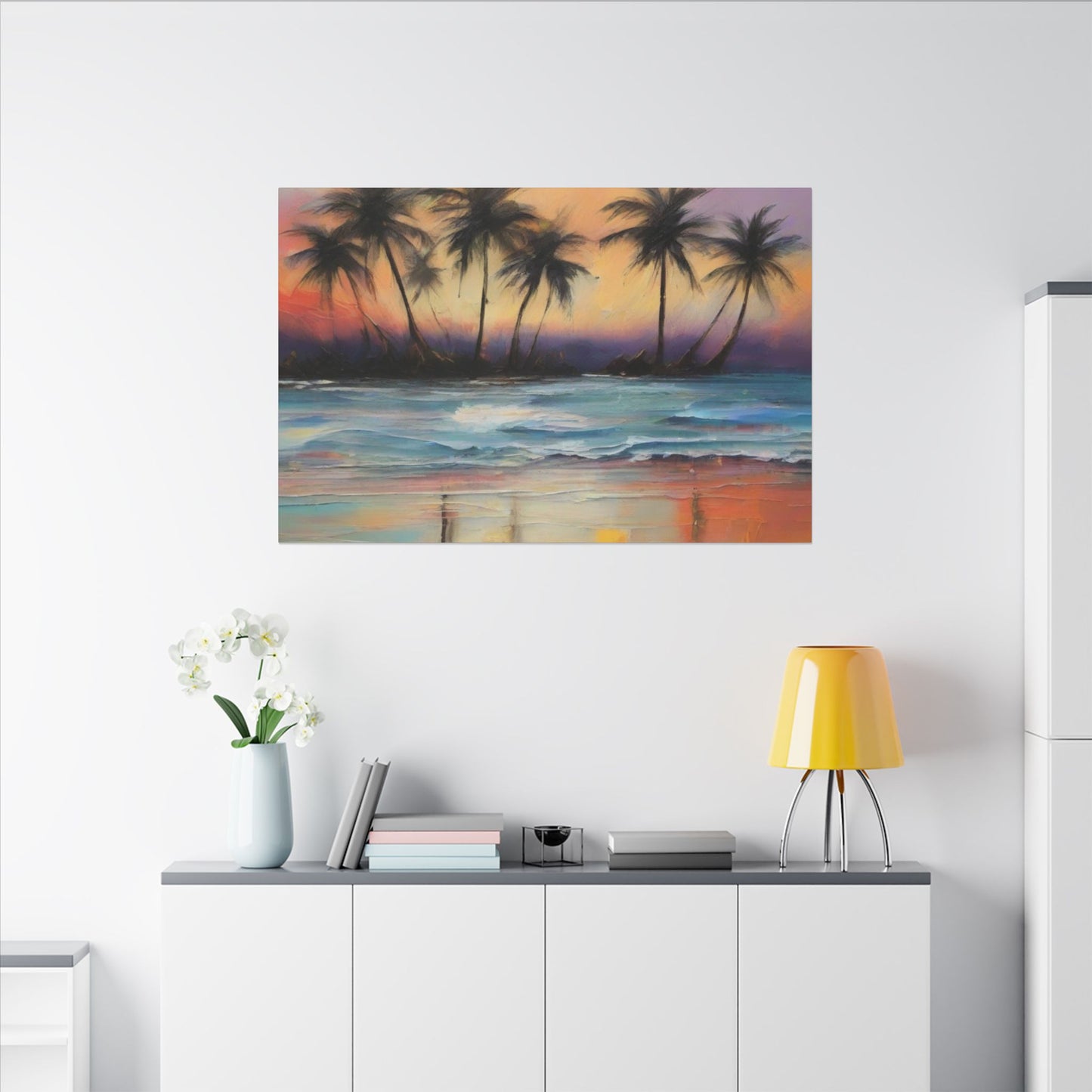 Abstract Art Canvas Print – Beach, Hawaii, Modern Wall Art, Digital Artwork, Matte Canvas, Ready to Hang, Home & Office Décor, Modern Wall Décor, Matte Canvas, Stretched, 0.75"