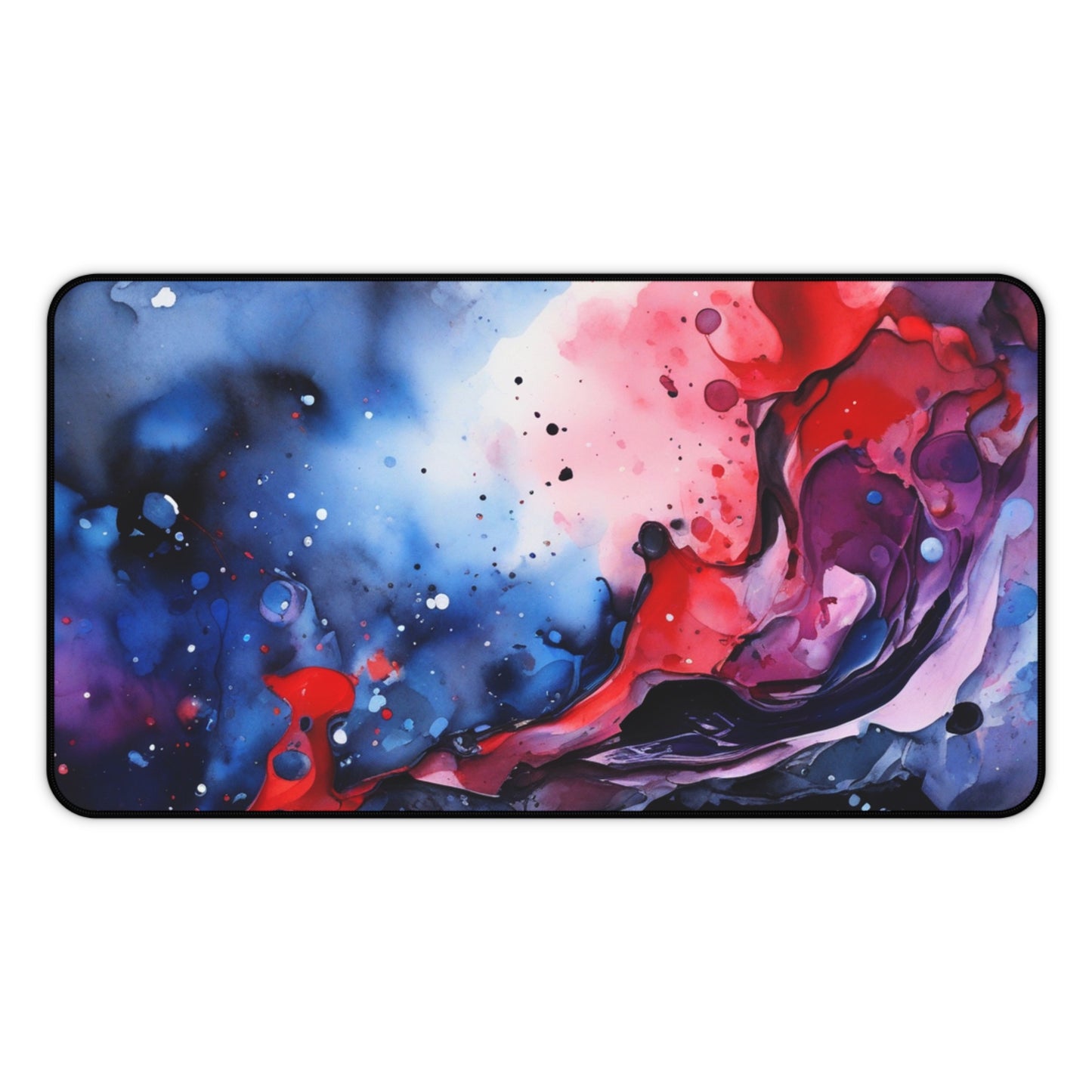 Large Gaming Mouse Pad – Premium Mouse Pad & Tech Accessory for Home & Office, Premium Desk Mat, Gaming Mouse Pad, Non-slip. Abstract Watercolor Desk Mat — Vibrant Red & Blue Gaming/Work Mouse Pad