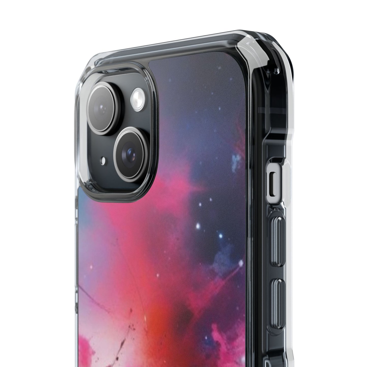 Cosmic Magnetic Phone Case for iPhone 16/15/14 - Nebula Design, Clear Impact Cover, Galaxy Phone Accessory, Unique Gift for Tech Lovers, Phone Protector