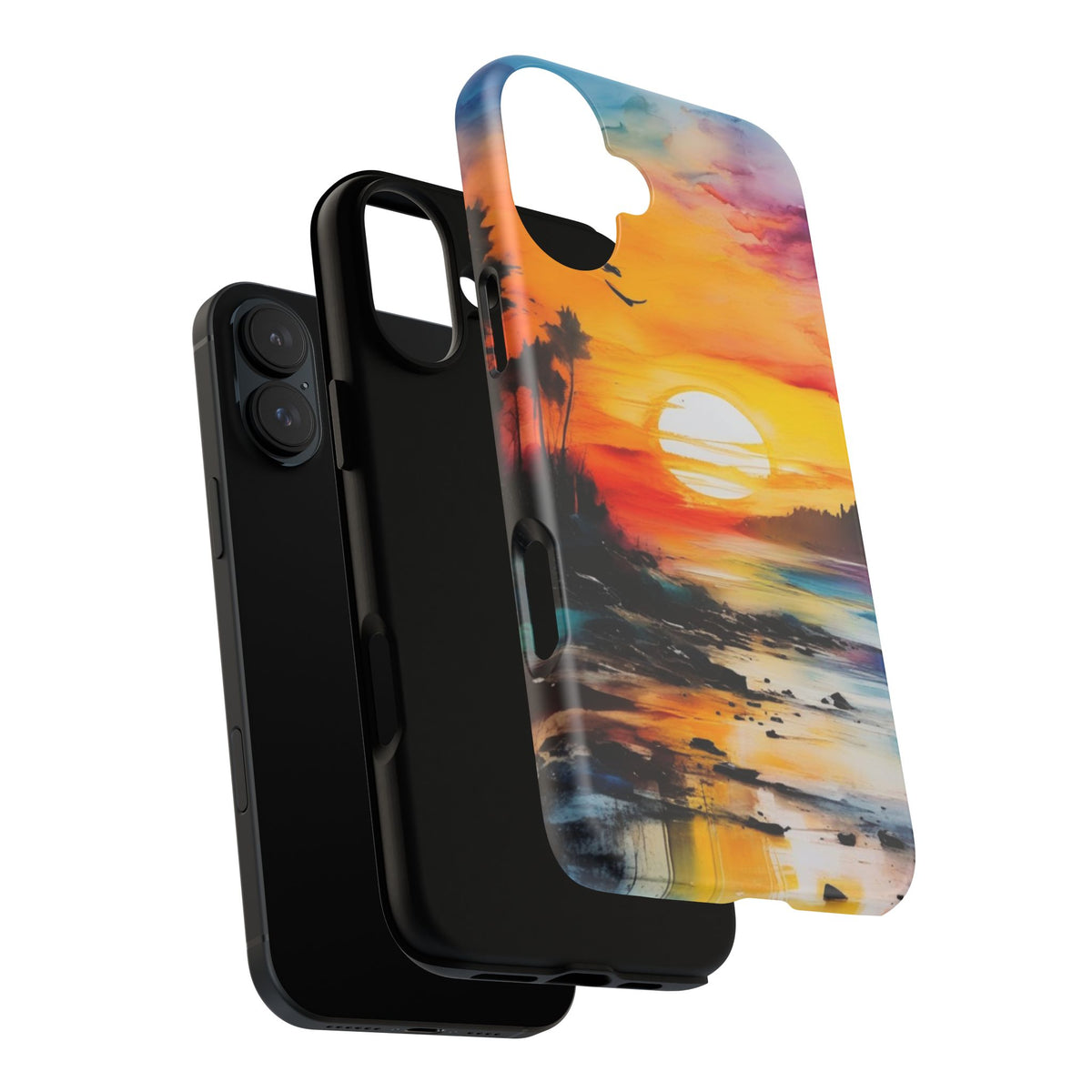 iPhone Tough Case Phone Case for iPhone 16/16 Plus/16 Pro/16 Pro Max – Dual Layer, Matte/Glossy Finish, Wireless Charging Compatible