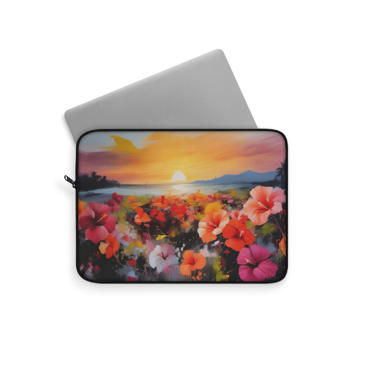 Laptop Sleeve, Colorful Laptop Case, Art Sleeve, Gifts for Her, Bright Floral Design, Tech Accessories