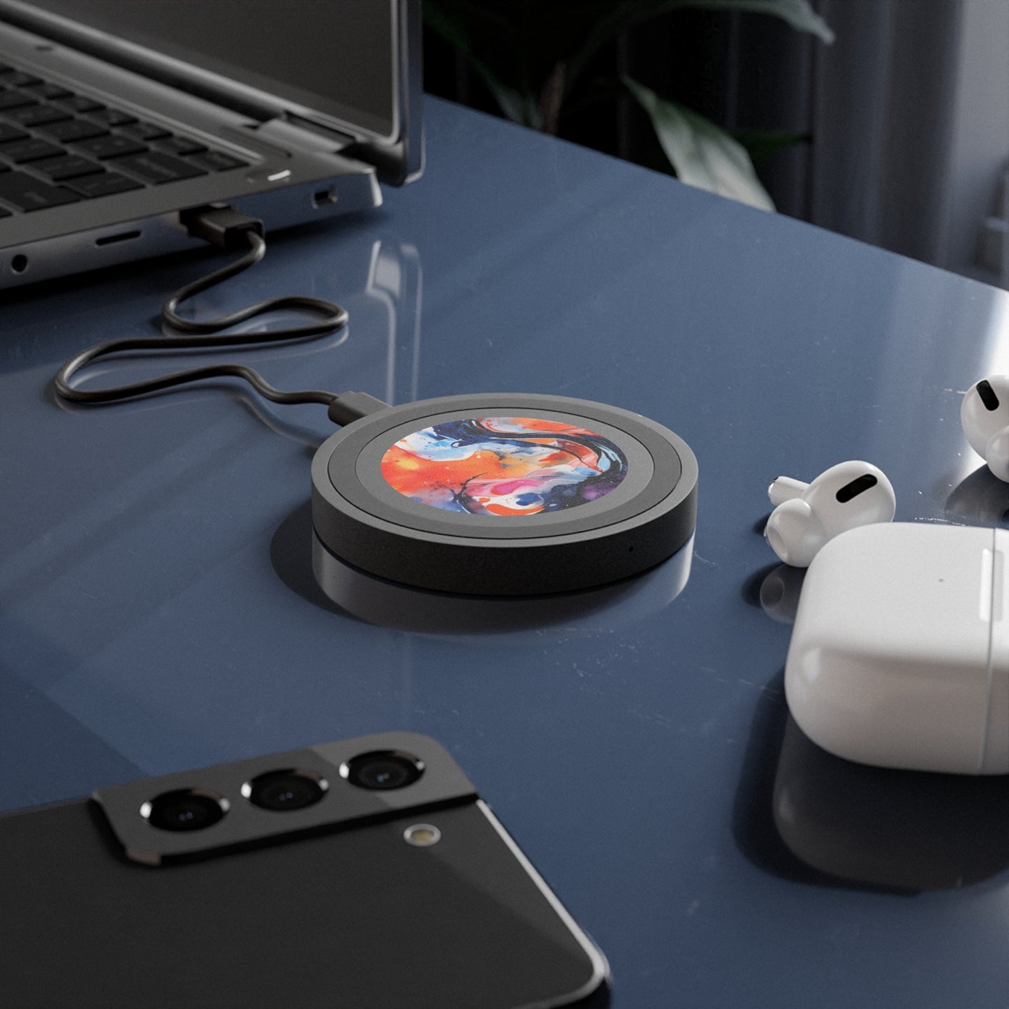 Abstract Colorwave Wireless Charging Pad — Quake Design