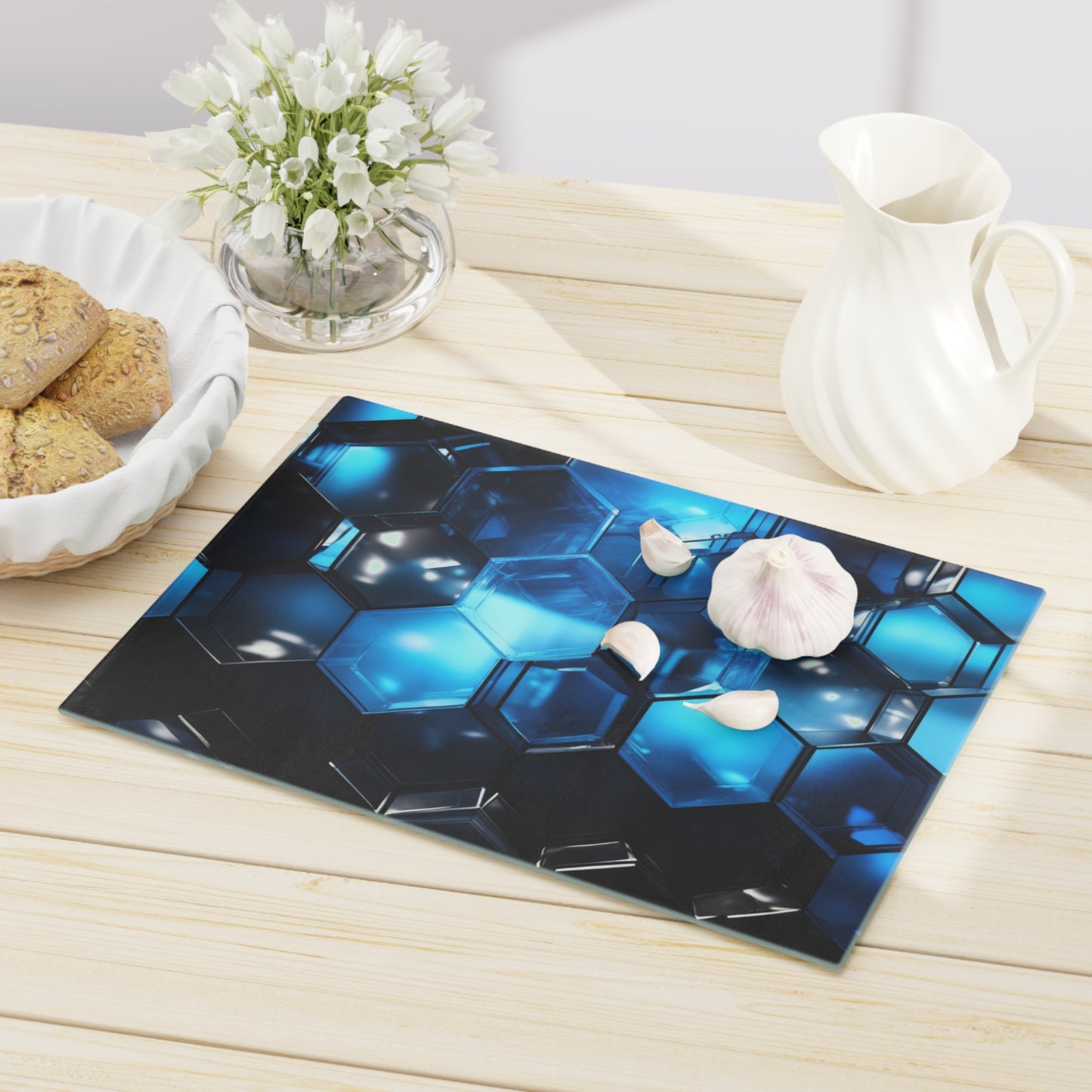 Tempered Glass Cutting Board – Hygienic, Scratch-Resistant, Dishwasher-Safe | Modern Kitchen Essential, Elegant Kitchen Decor, Unique Gift for Chefs, Housewarming, Wedding, Culinary Enthusiasts