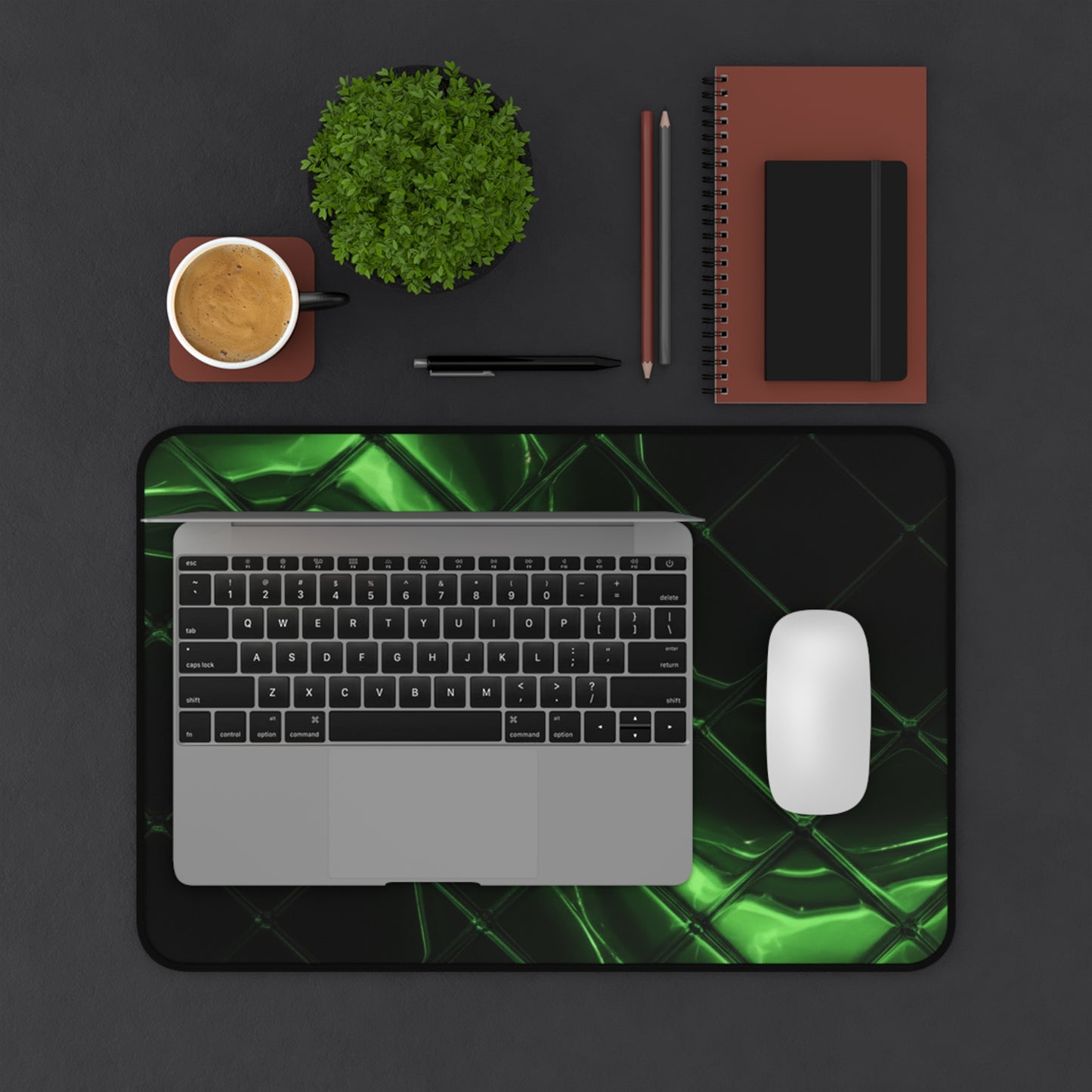 Large Gaming Mouse Pad – Premium Mouse Pad & Tech Accessory for Home & Office, Premium Desk Mat, Gaming Mouse Pad, Non-slip. Neon Green Liquid Grid Desk Mat — Gaming/Workstation Mouse Pad