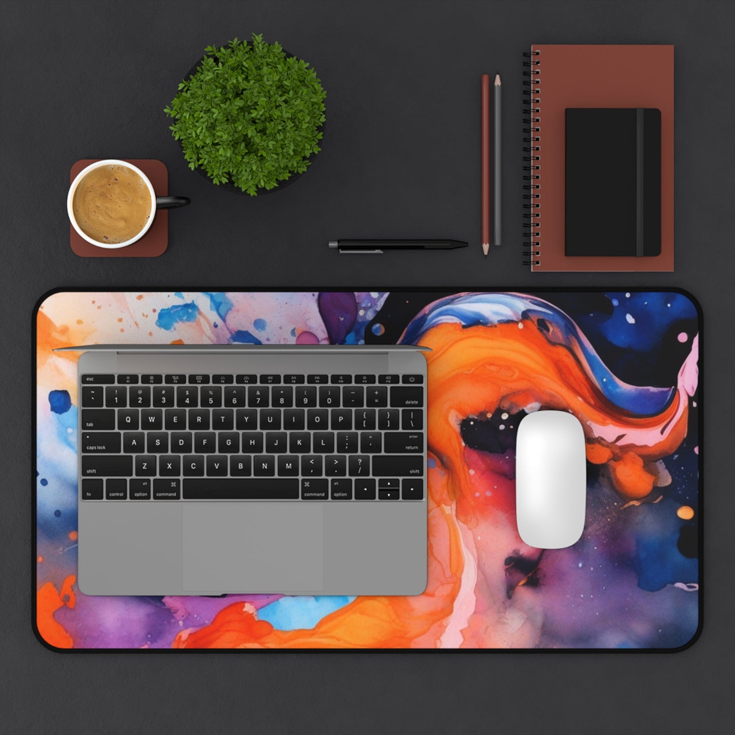 Large Gaming Mouse Pad – Premium Mouse Pad & Tech Accessory for Home & Office, Premium Desk Mat, Gaming Mouse Pad, Non-slip. Abstract Color Splash Desk Mat — Vibrant Fluid Art Mouse Pad
