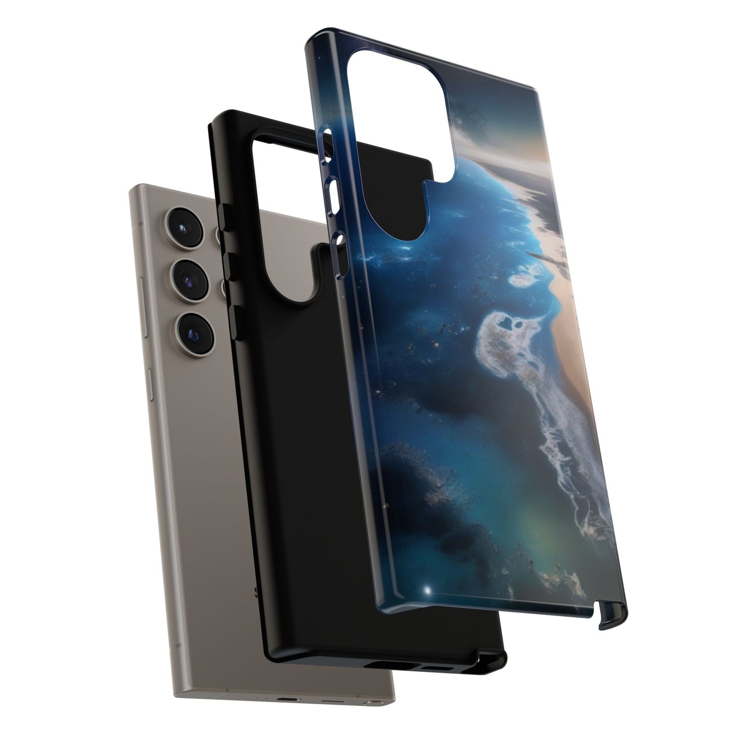 Tough Case Phone Case for Samsung Galaxy S26/S25/S24/S23/S22 – Dual Layer, Matte/Glossy Finish, Wireless Charging CompatibleOcean Wave Phone Case - Tough, Stylish Protection for Beach Lovers