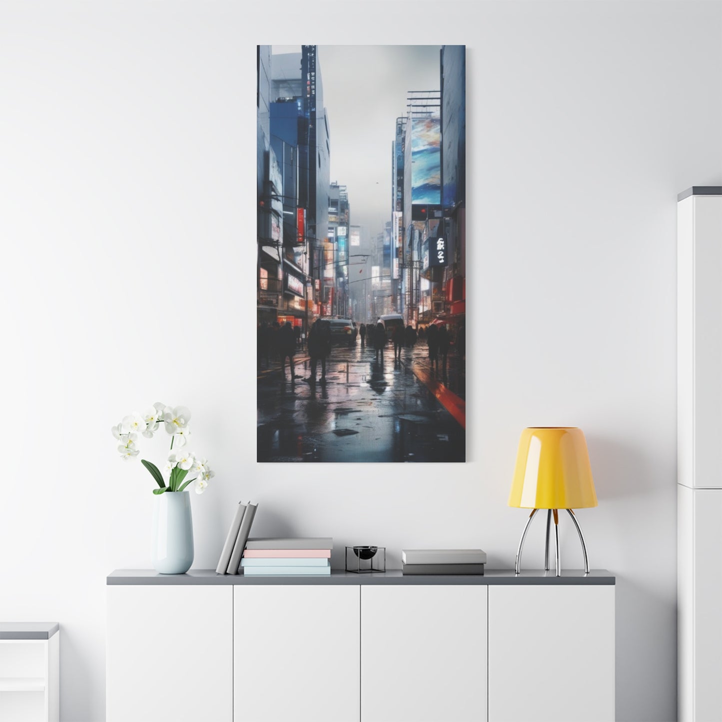 Abstract Art Canvas Print – Modern Wall Art, Matte Canvas, Ready to Hang, Home & Office Décor, Modern Wall Décor, Urban Nightlife Canvas Art - Modern Cityscape Wall Decor