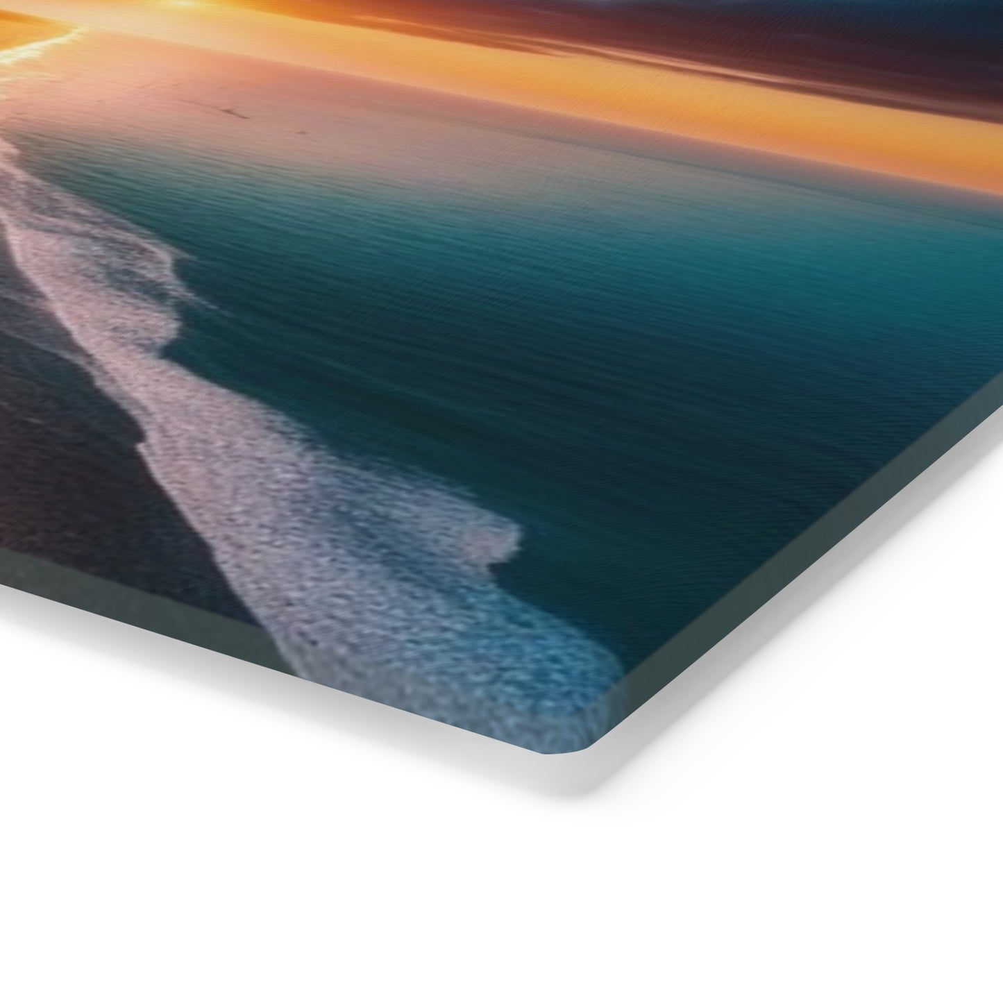 Tempered Glass Cutting Board – Hygienic, Scratch-Resistant, Dishwasher-Safe | Modern Kitchen Essential, Sunset Beach Cutting Board - Coastal Kitchen Decor