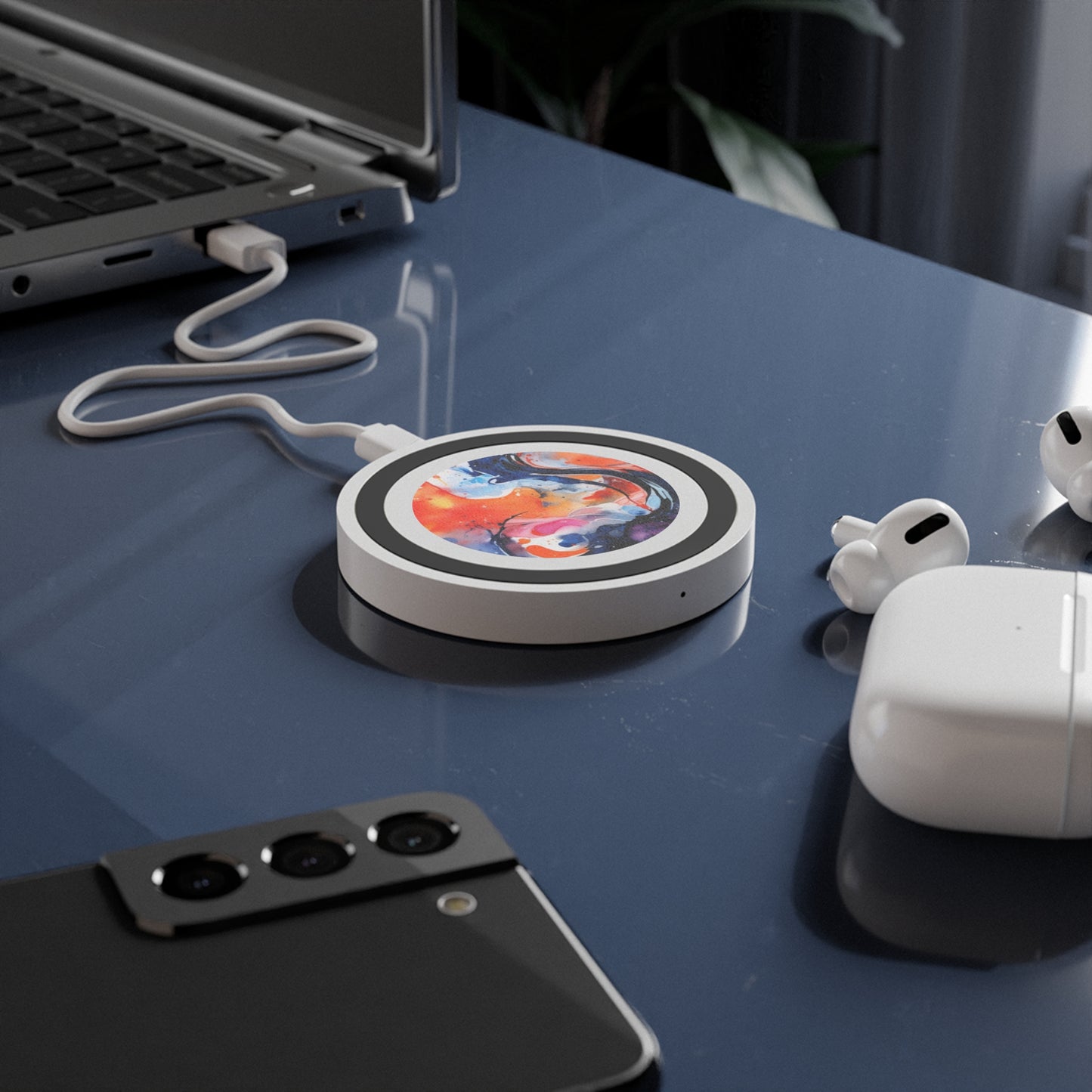 Abstract Colorwave Wireless Charging Pad — Quake Design