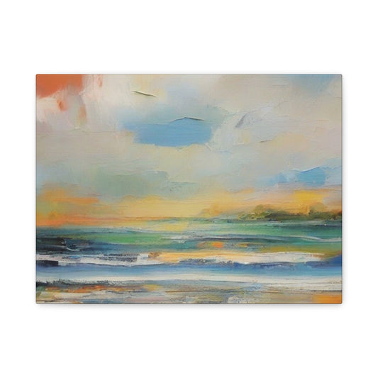 Abstract Art Canvas Print – Modern Wall Art, Digital Artwork, Matte Canvas, Ready to Hang, Home & Office Décor, Modern Wall Décor, Serene Coastal Canvas Art