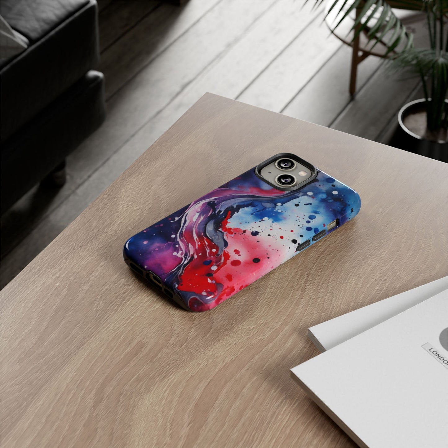 Abstract Galaxy Tough Phone Case  for iPhone 17/16/15/14 – Protective Cover