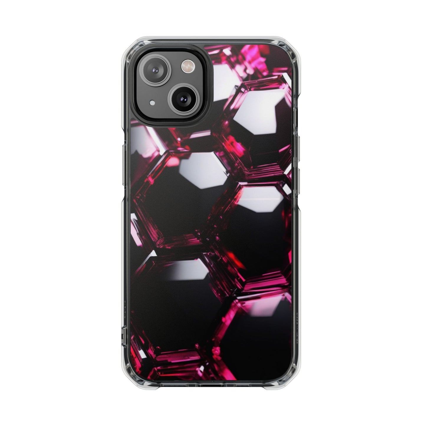 Magnetic Phone Case for iPhone 16/15/14 | Stylish Clear Impact Case, Trendy Protection for iPhone, Unique Gifts for Tech Lovers, Modern Aesthetic