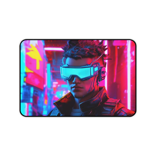 Large Gaming Mouse Pad – Premium Mouse Pad & Tech Accessory for Home & Office, Premium Desk Mat, Gaming Mouse Pad, Non-slip. Cyberpunk Gamer Desk Mat — Neon VR Cityscape Mouse Pad