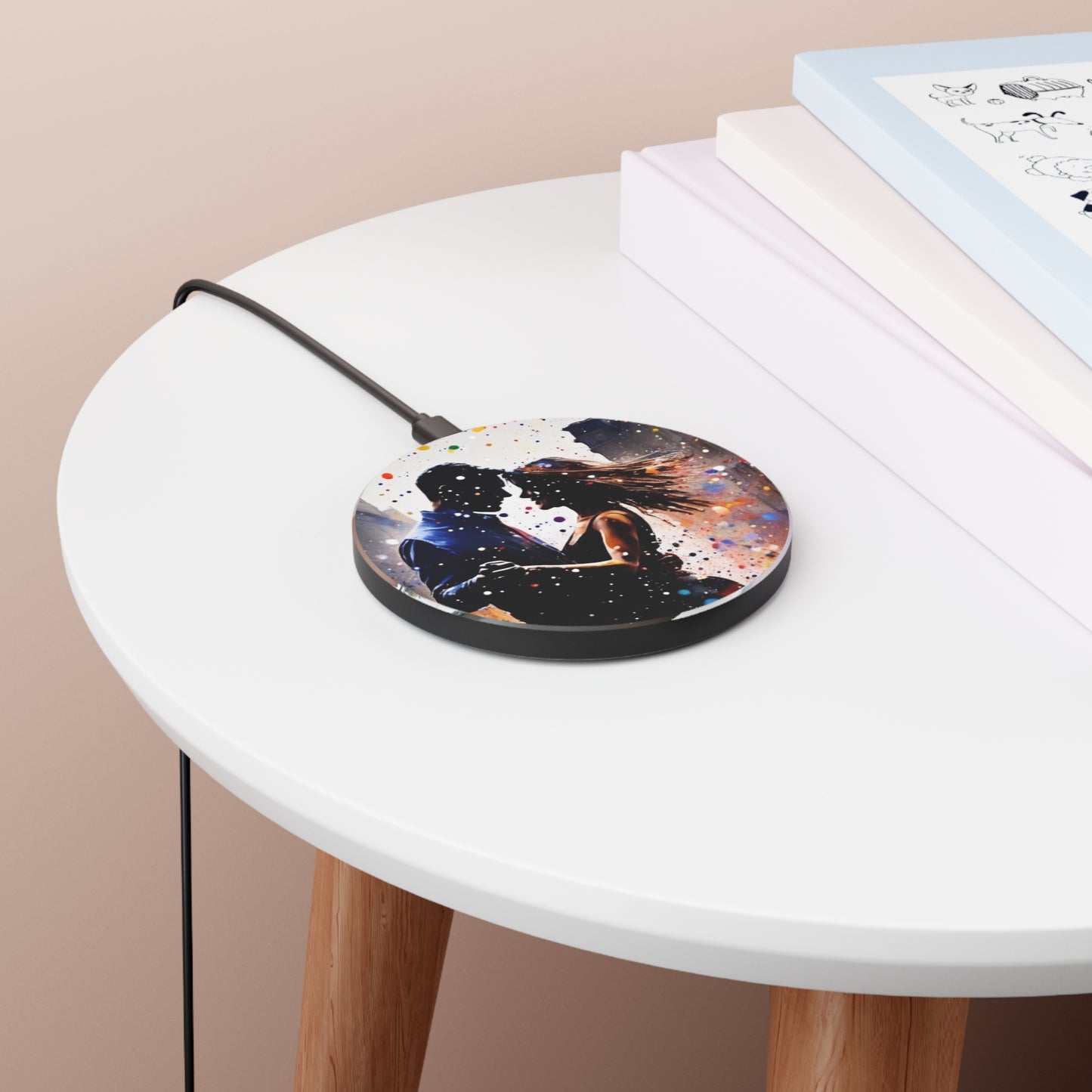 10W Fast Wireless Phone Charger – Qi-Certified for iPhone 16/15/14, Samsung Galaxy S25/S24/S23, Google Pixel 7/8/9 – Sleek, Compact Design with Micro USB Cable.