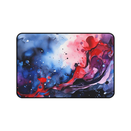 Large Gaming Mouse Pad – Premium Mouse Pad & Tech Accessory for Home & Office, Premium Desk Mat, Gaming Mouse Pad, Non-slip. Abstract Watercolor Desk Mat — Vibrant Red & Blue Gaming/Work Mouse Pad