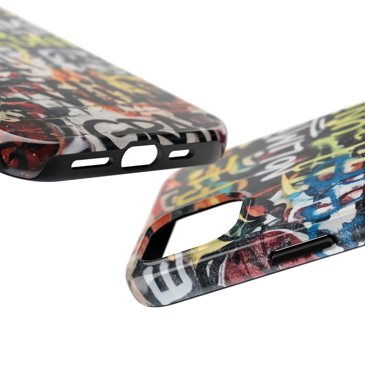 iPhone Tough Cases Phone Cases for iPhone 15\16\17\18 – Dual Layer, Matte/Glossy Finish, Wireless Charging Compatible. Graffiti Tough Phone Case