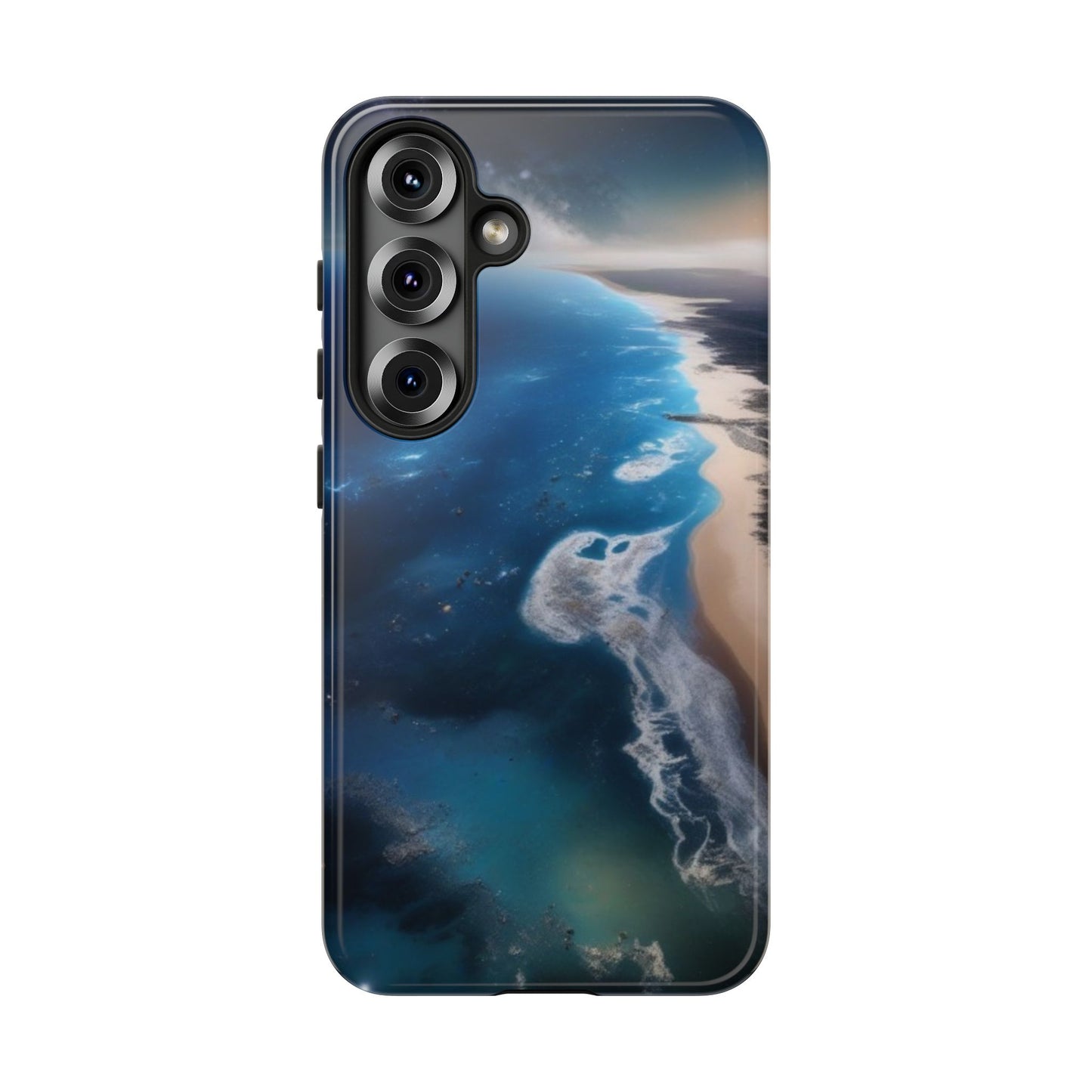 Tough Case Phone Case for Samsung Galaxy S25/S24 – Dual Layer, Matte/Glossy Finish, Wireless Charging CompatibleOcean Wave Phone Case - Tough, Stylish Protection for Beach Lovers