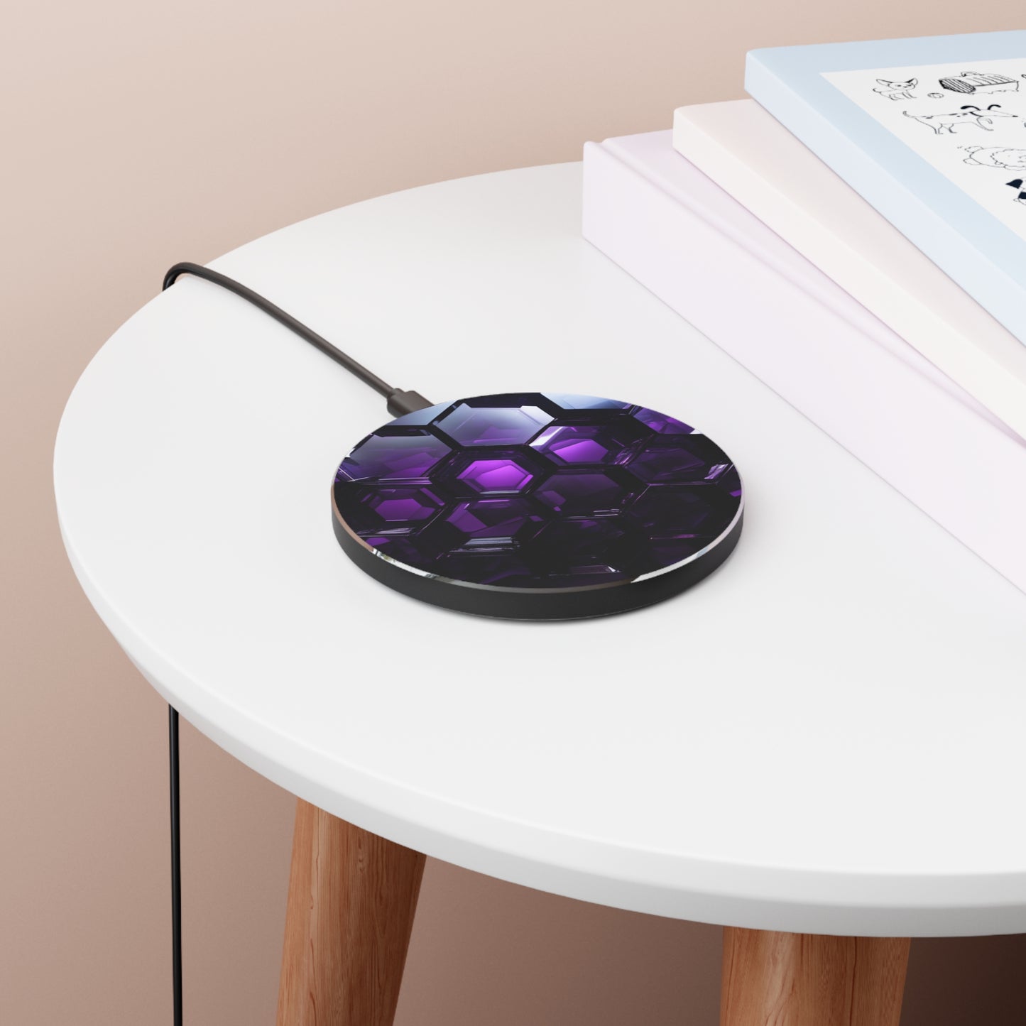 10W Fast Wireless Phone Charger – Qi-Certified for iPhone 16/15/14, Samsung Galaxy S25/S24/S23, Google Pixel 7/8/9 – Sleek, Compact Design with Micro USB Cable.