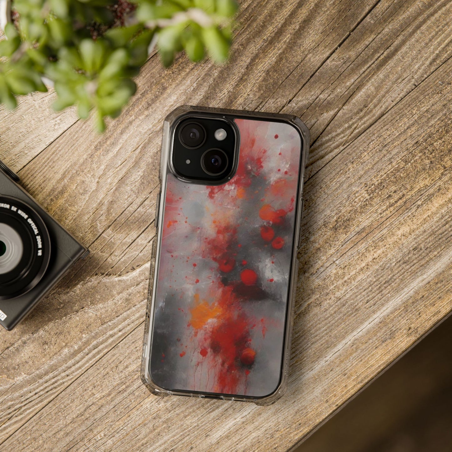 Magnetic Phone Case for iPhone 16/15/14 | Stylish Clear Impact Case, Trendy Protection for iPhone, Unique Gifts for Tech Lovers, Modern Aesthetic