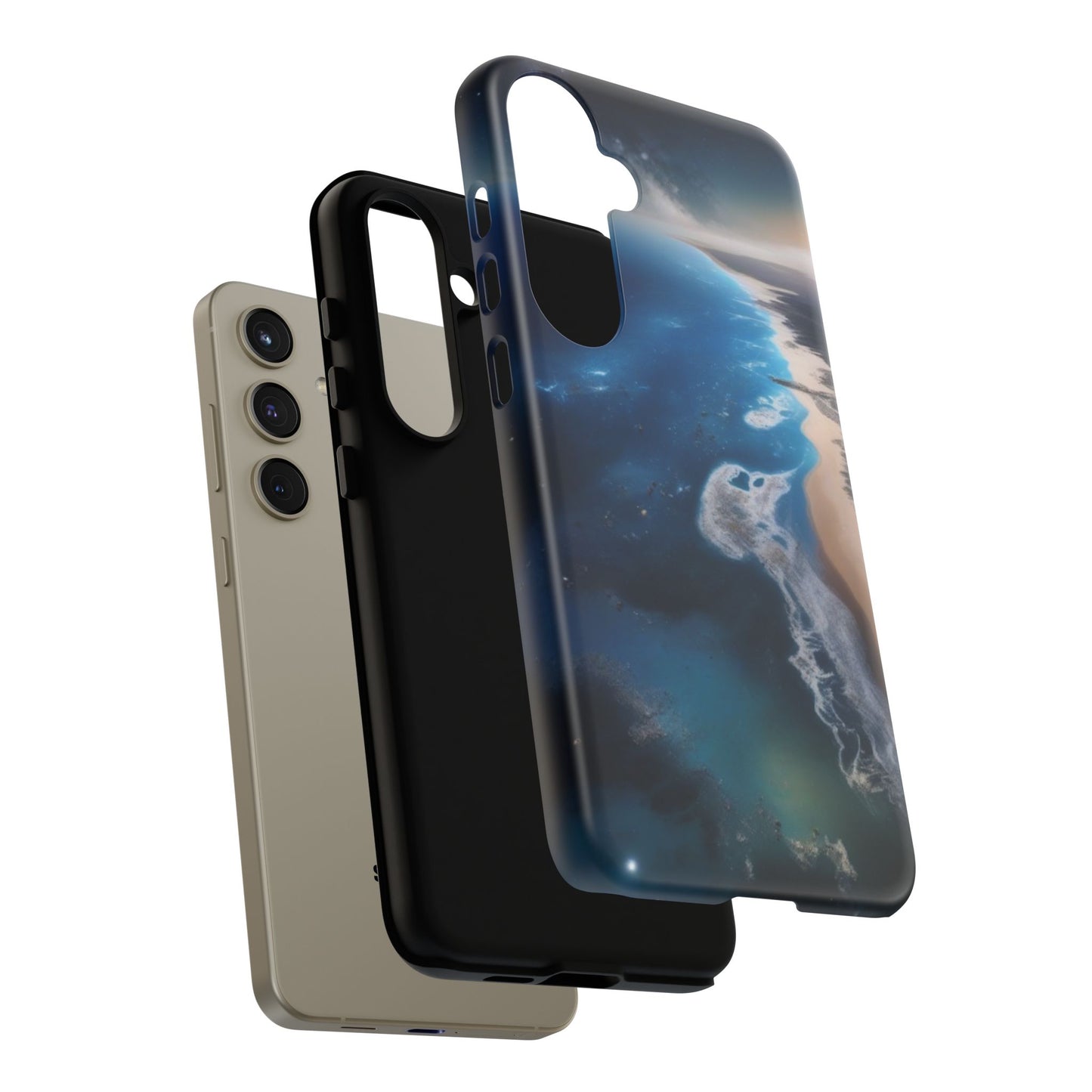 Tough Case Phone Case for Samsung Galaxy S26/S25/S24/S23/S22 – Dual Layer, Matte/Glossy Finish, Wireless Charging CompatibleOcean Wave Phone Case - Tough, Stylish Protection for Beach Lovers