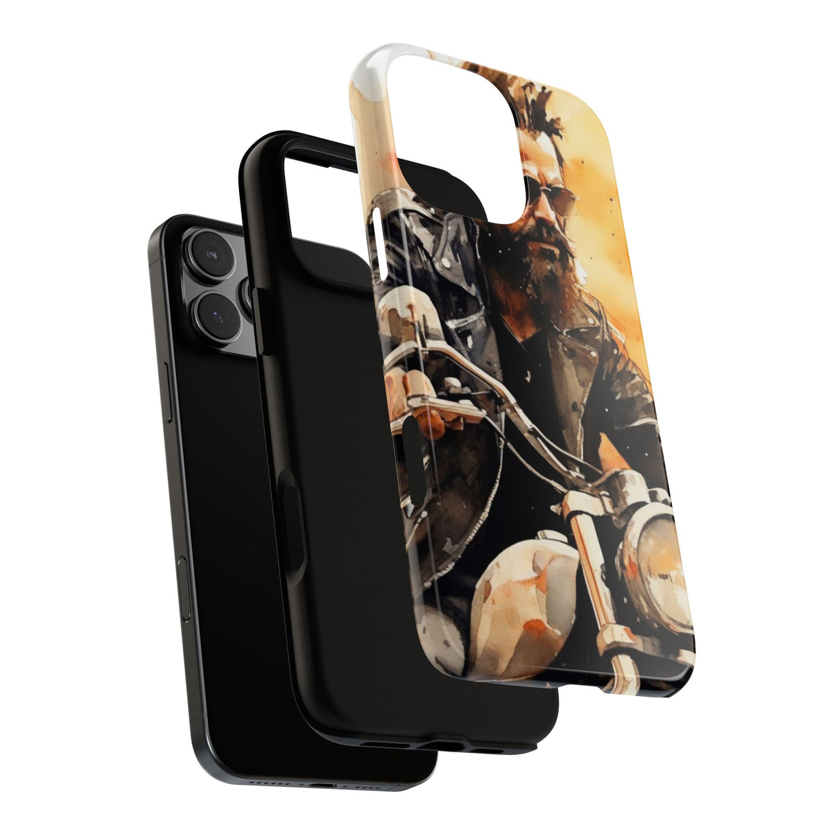 iPhone Tough Case Phone Case for iPhone 14\15\16 – Dual Layer, Matte/Glossy Finish, Wireless Charging Compatible