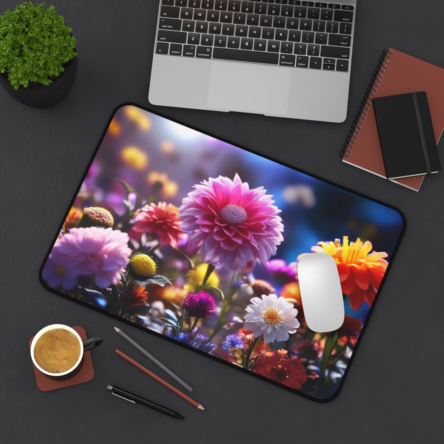 Large Gaming Mouse Pad – Premium Mouse Pad & Tech Accessory for Home & Office, Premium Desk Mat, Gaming Mouse Pad, Non-slip, Floral Garden Desk Mat — Vibrant Bloom Mouse Pad for Office & Home